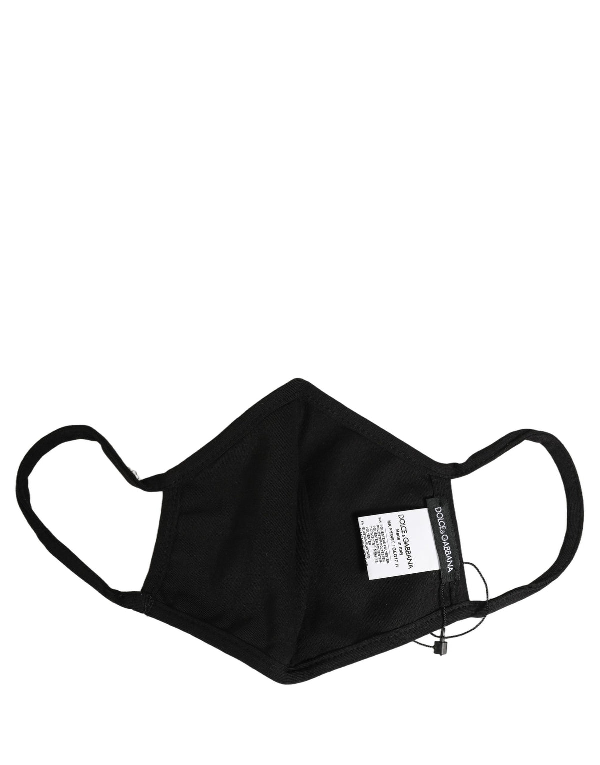 Dolce & Gabbana Black Heart DG Logo Monogram Elastic Ear Strap Face Mask