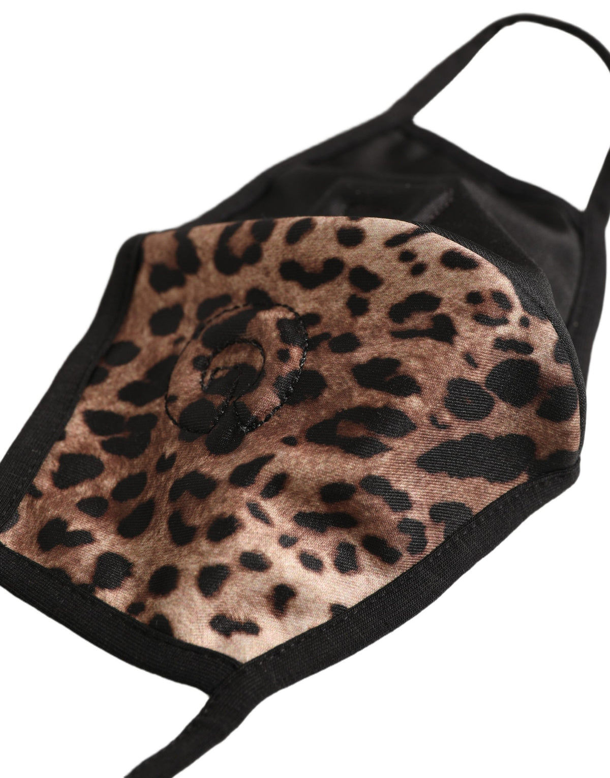 Dolce & Gabbana Brown Black Leopard Print Elastic Ear Strap Face Mask