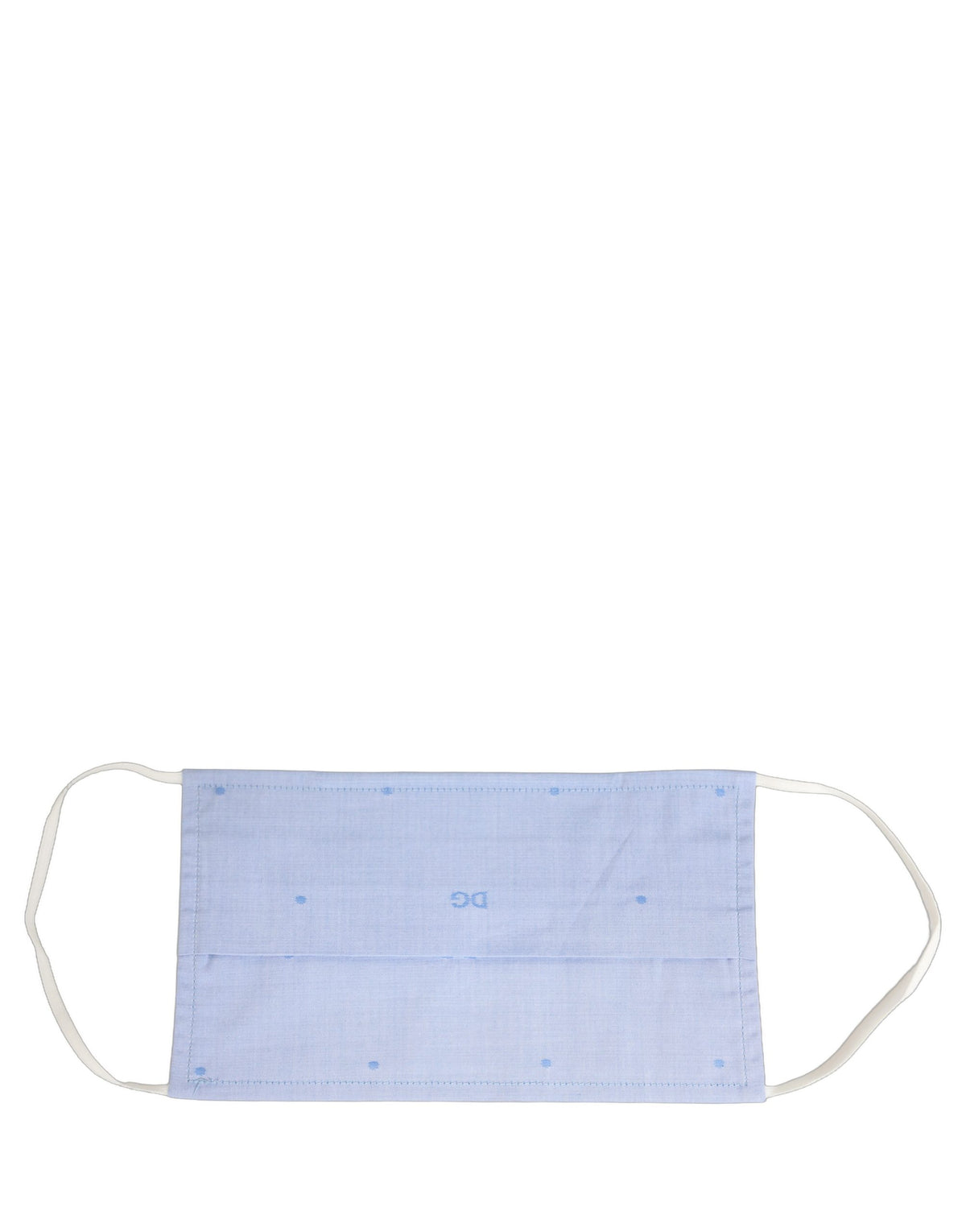 Dolce & Gabbana Light Blue DG Monogram Pleat Elastic Ear Strap Face Mask