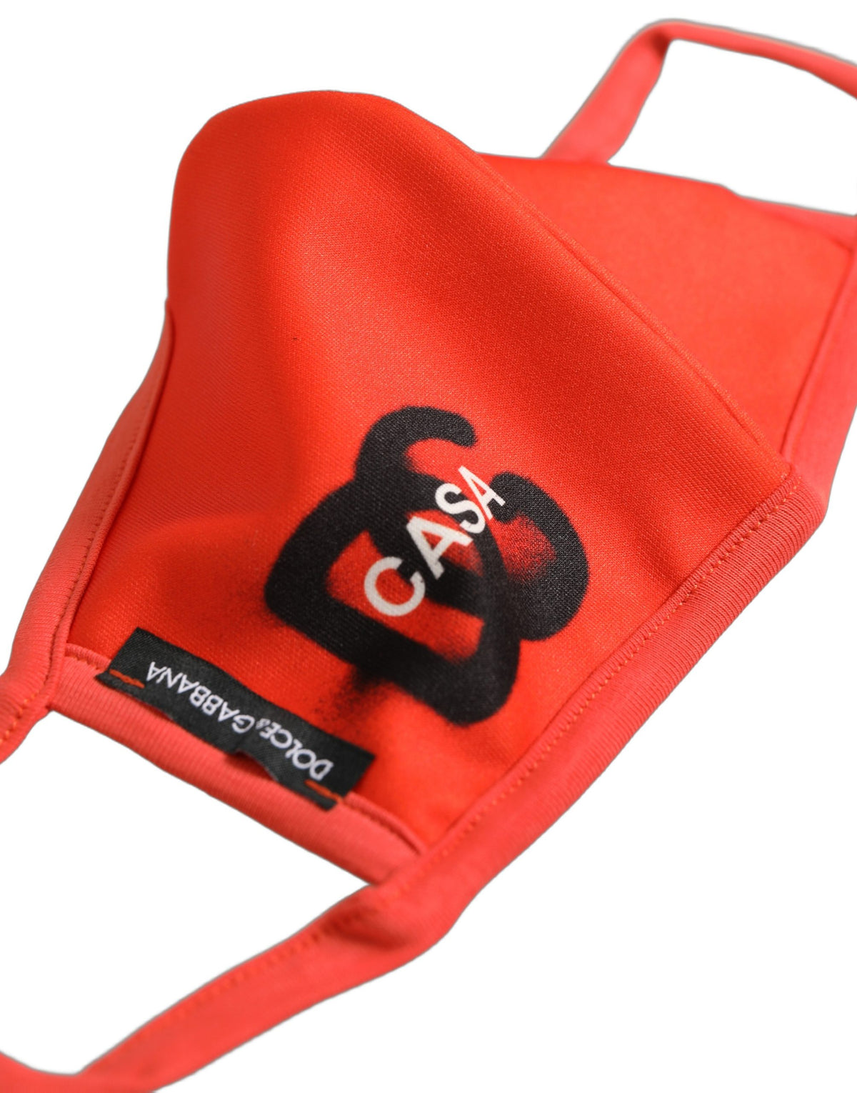 Dolce & Gabbana Red Polyester DG CASA Logo Elastic Ear Strap Face Mask