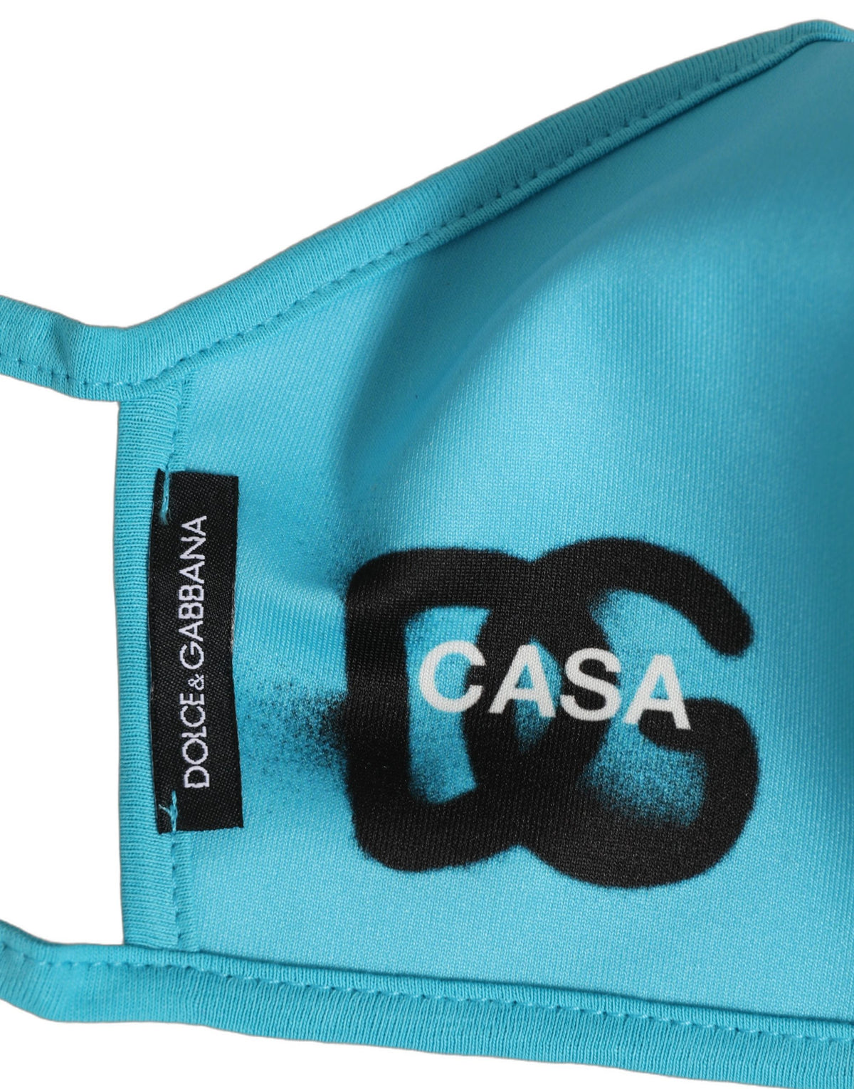 Dolce & Gabbana Blue Polyester DG CASA Logo Elastic Ear Strap Face Mask