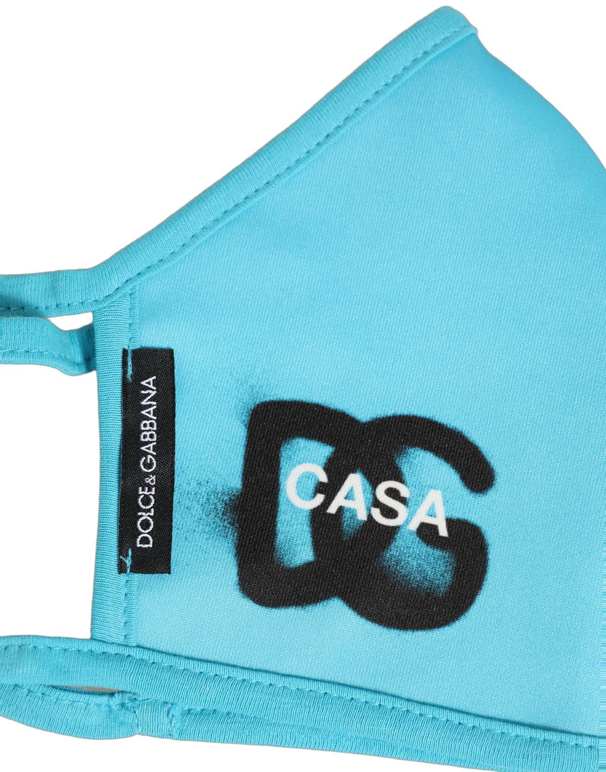 Dolce & Gabbana Blue Polyester DG CASA Logo Elastic Ear Strap Face Mask