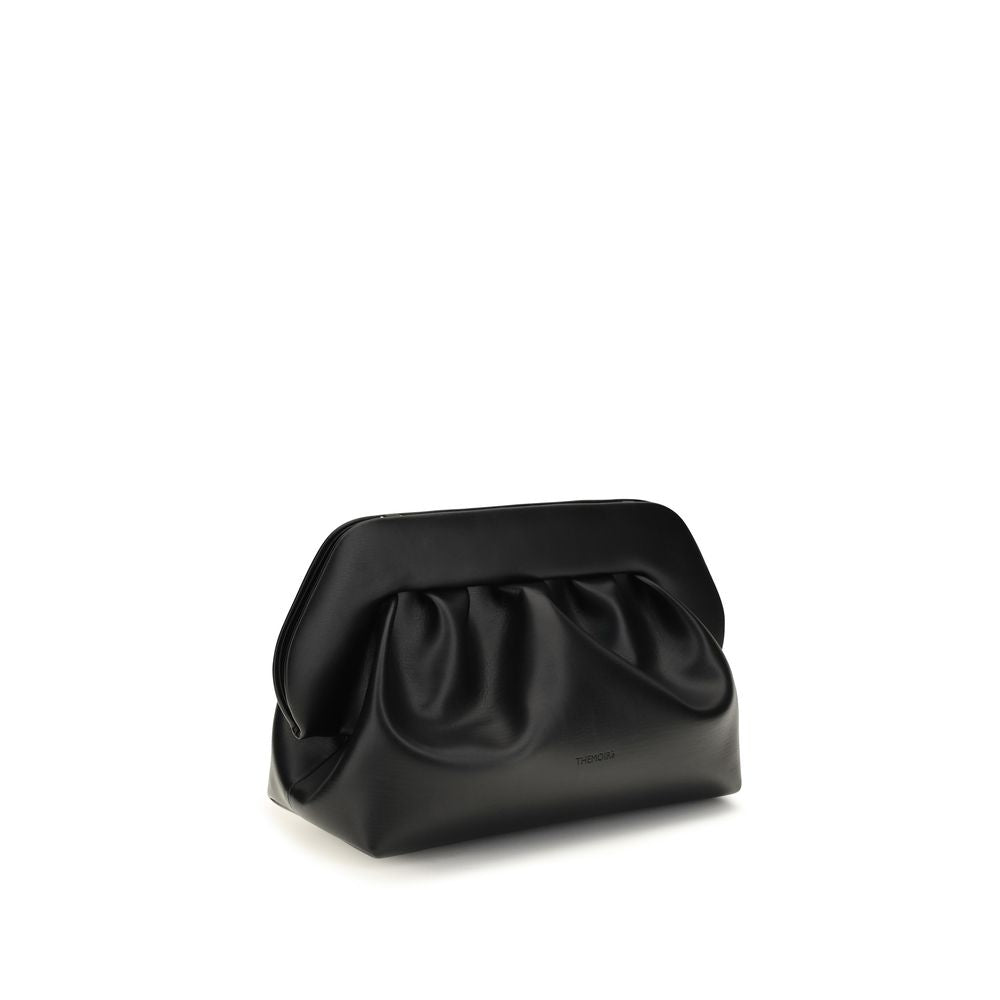 THEMOIRè Black Recycled Leather Clutch Bag