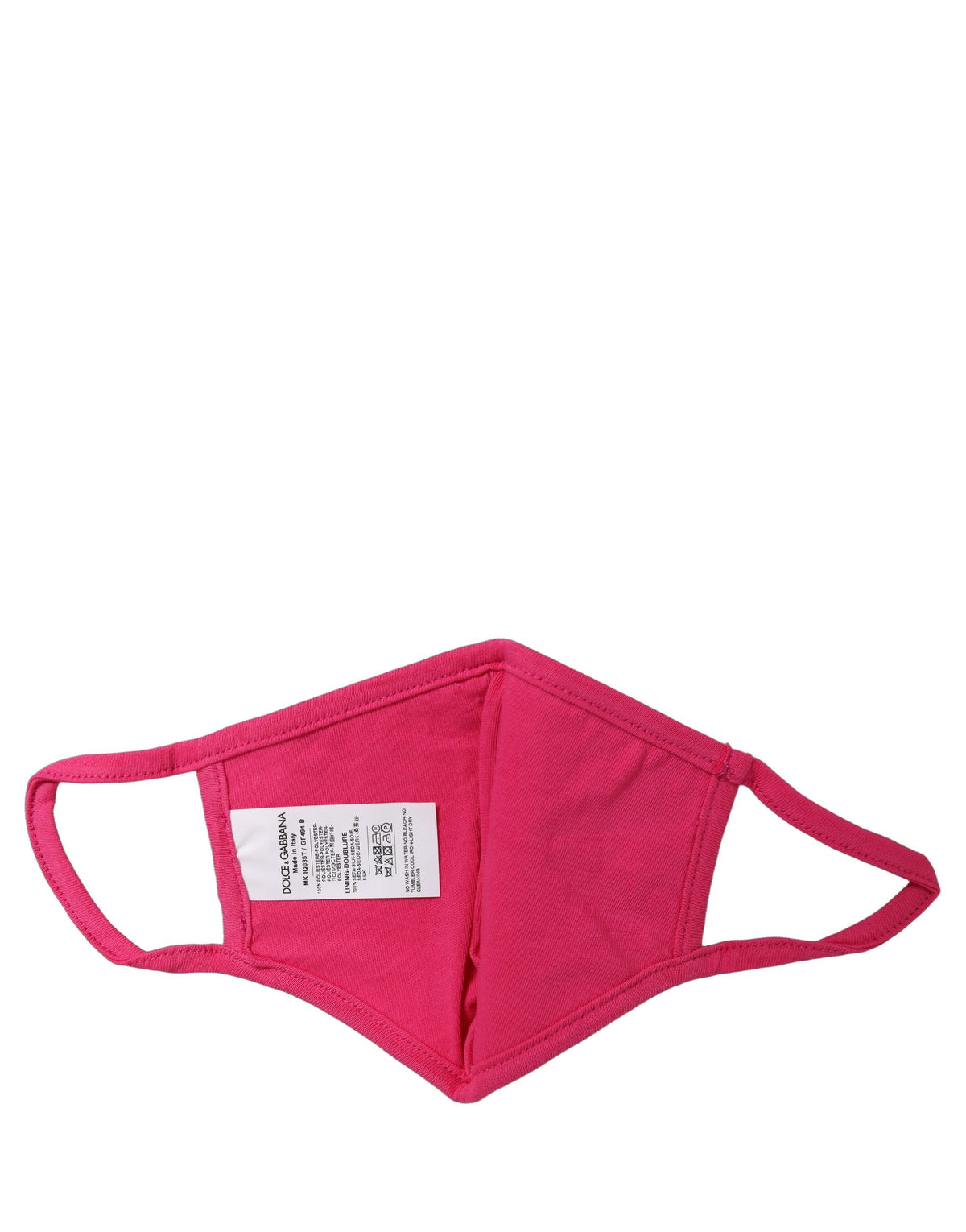 Dolce & Gabbana Pink Polyester DG CASA Logo Elastic Ear Strap Face Mask