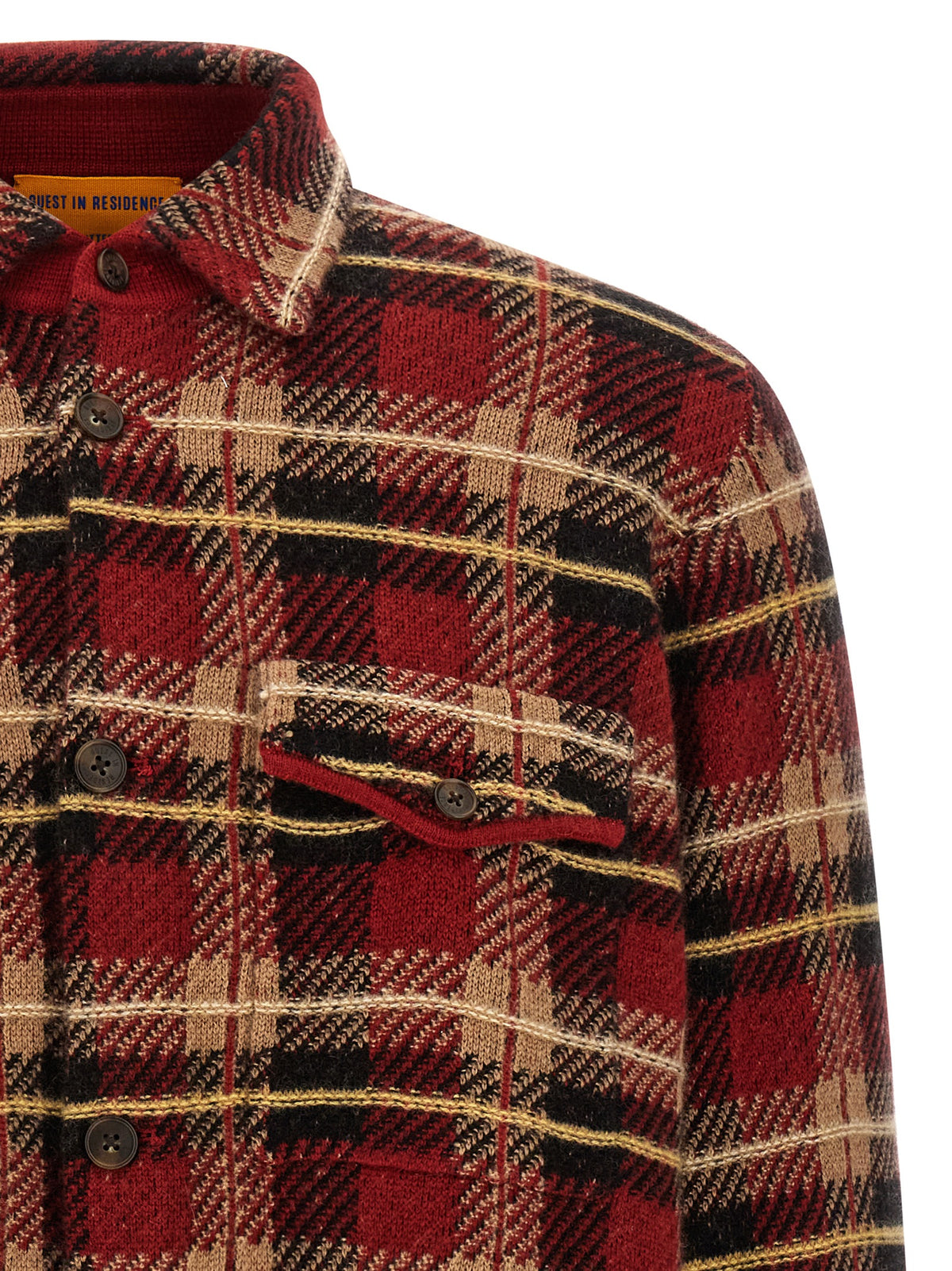 Guest in Residence Red Cashmere Blouse