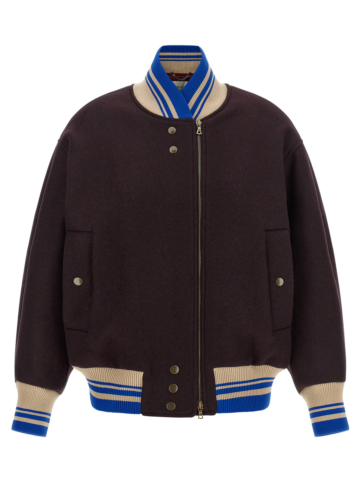 Dries Van Noten Purple Wool Bomber