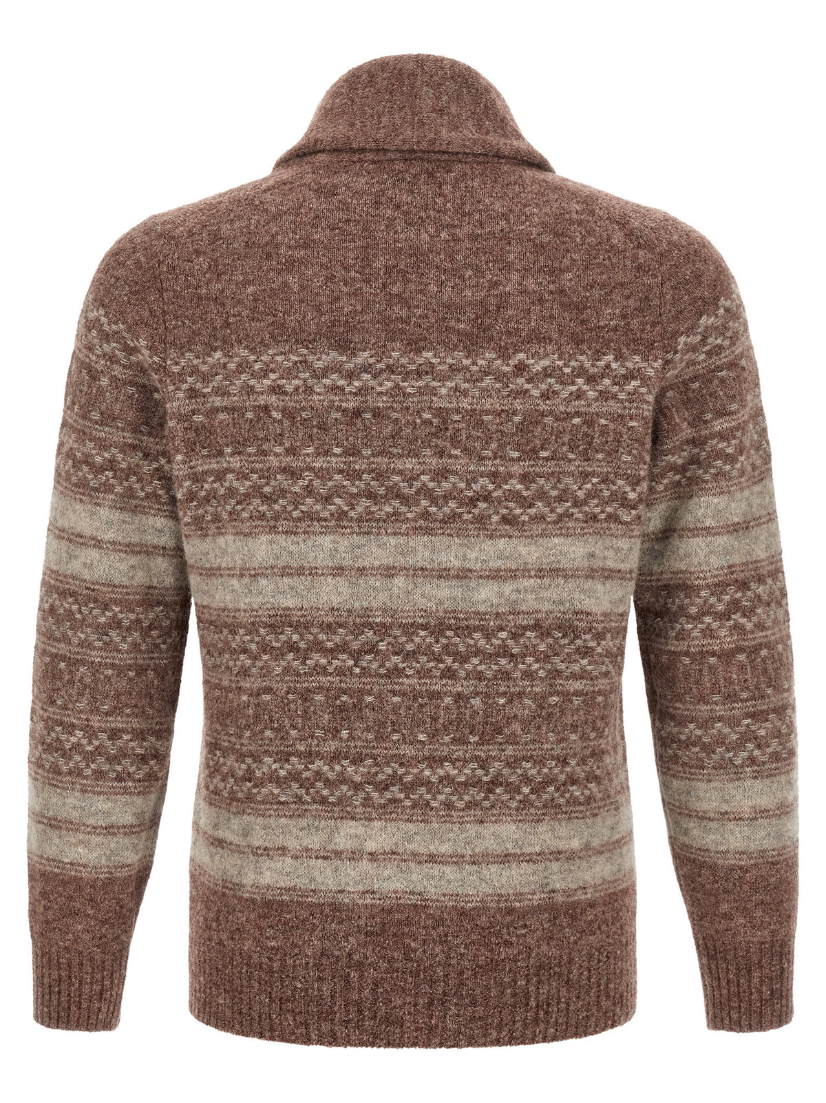 Brunello Cucinelli Brown Alpaca Leather Cardigan