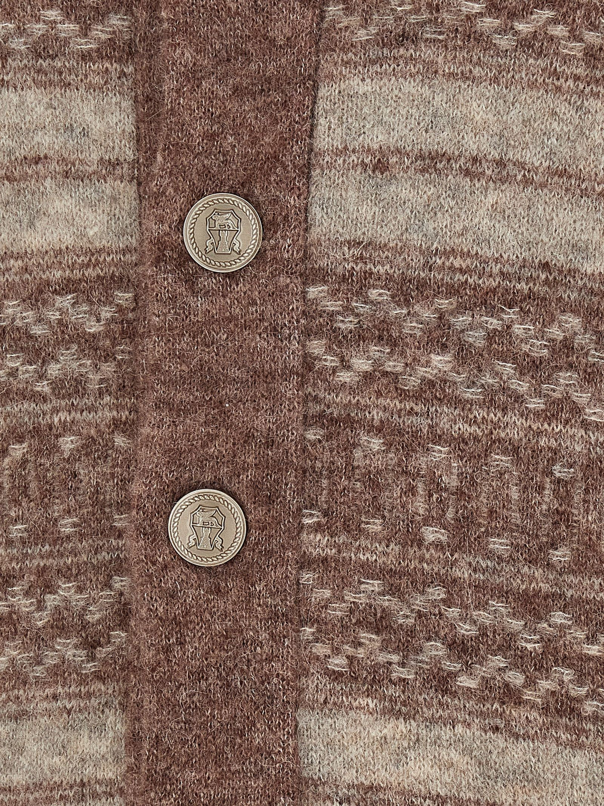 Brunello Cucinelli Brown Alpaca Leather Cardigan