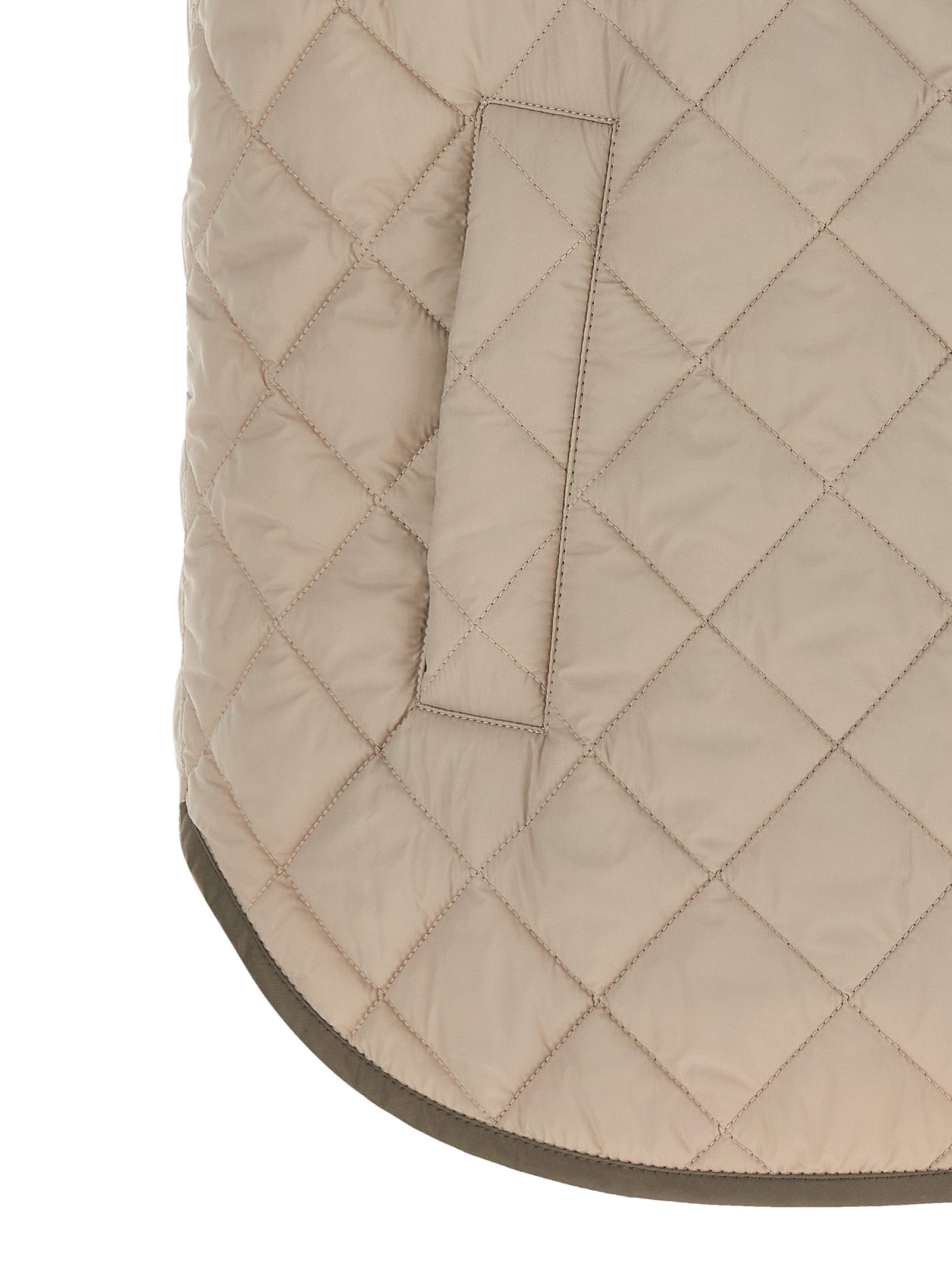 Brunello Cucinelli Beige Polyamide Sleeveless Jacket
