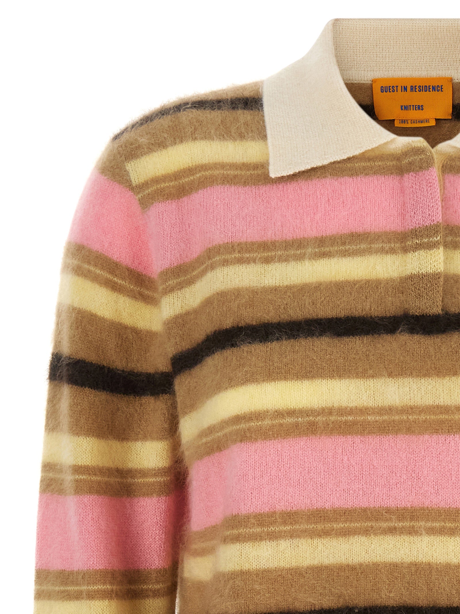 Guest in Residence Multicolor Cashmere Polo Shirt