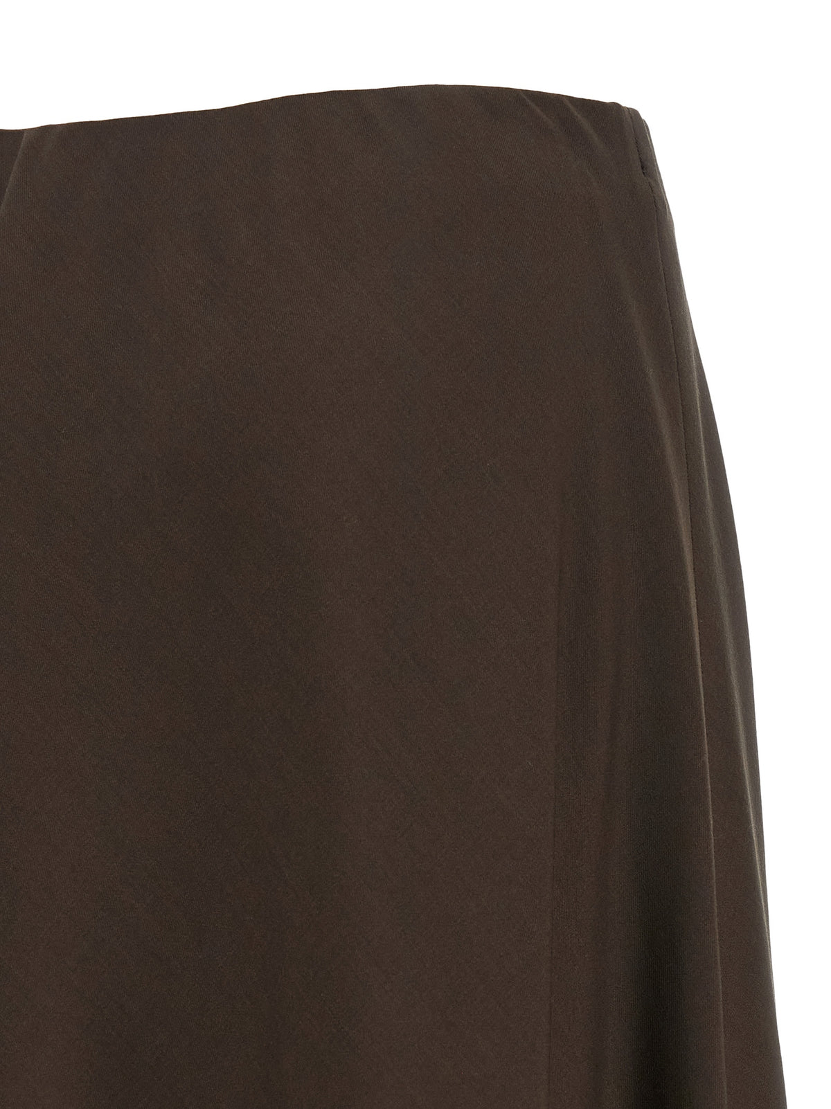Brunello Cucinelli Brown Virgin Wool Midi Skirt