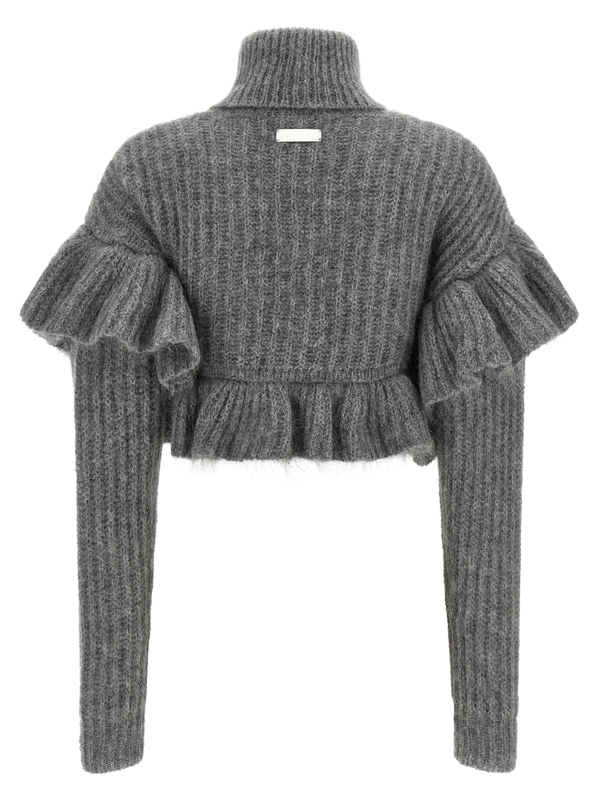 Elisabetta Franchi Gray Mohair Cardigan
