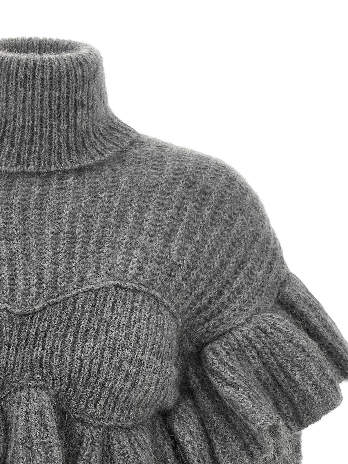 Elisabetta Franchi Gray Mohair Cardigan