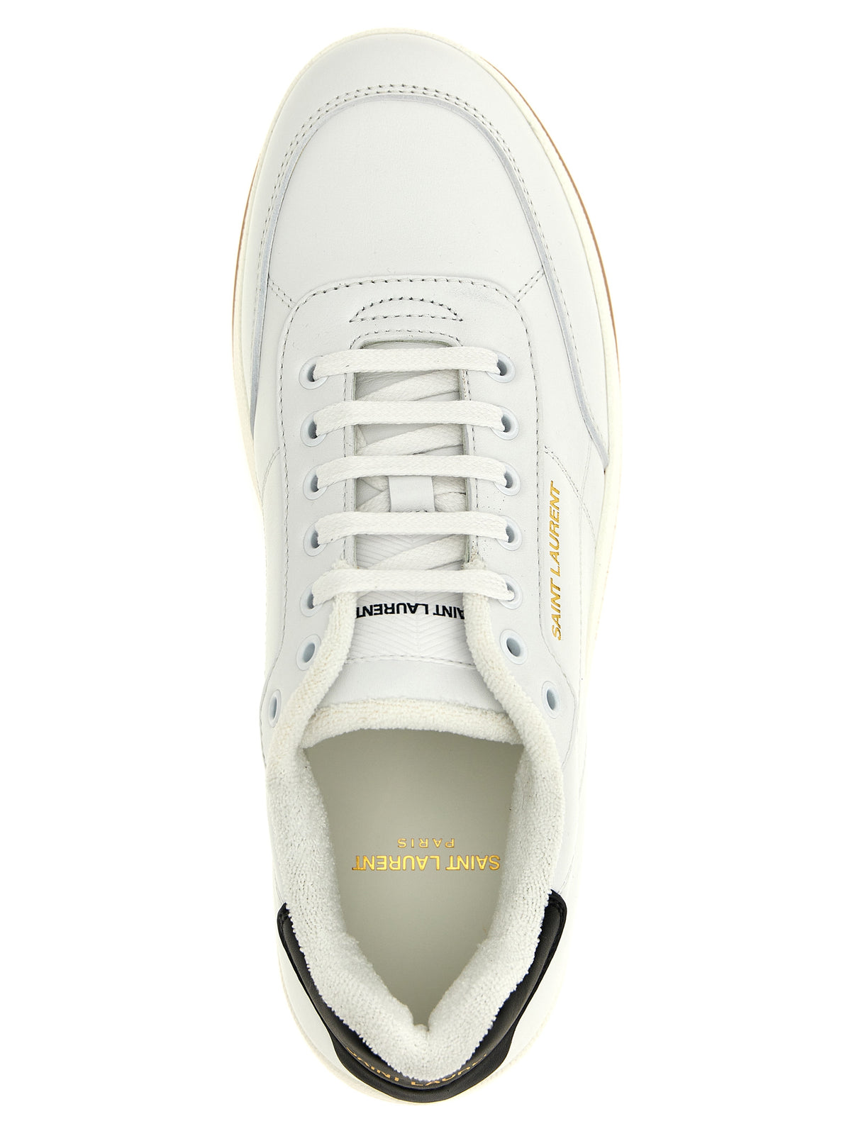 Saint Laurent Bicolor Leather Low Top Sneakers