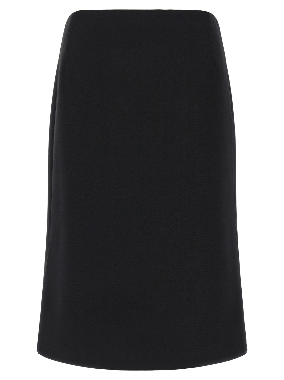 Fendi Black Wool Midi Skirt