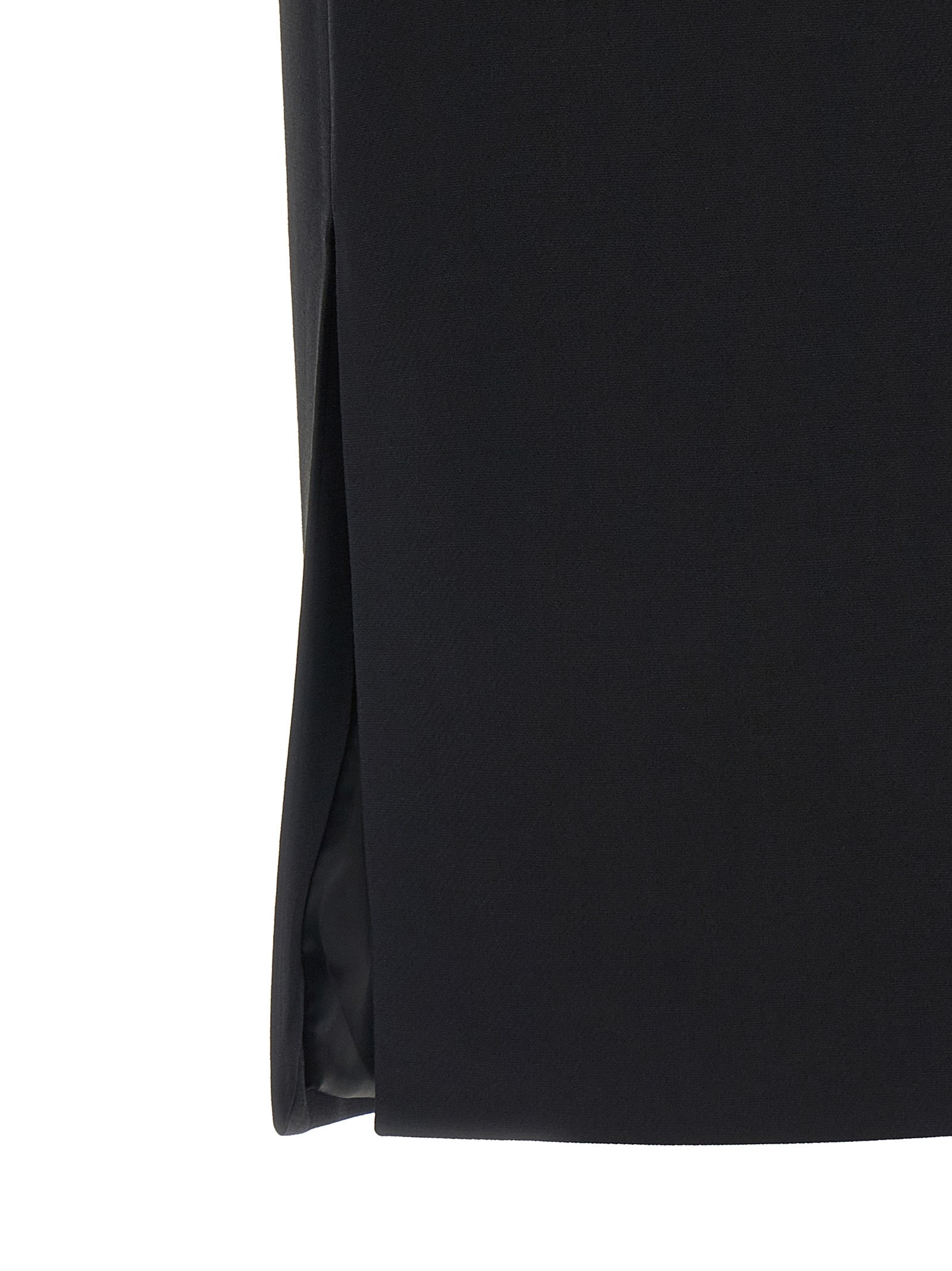 Fendi Black Wool Midi Skirt
