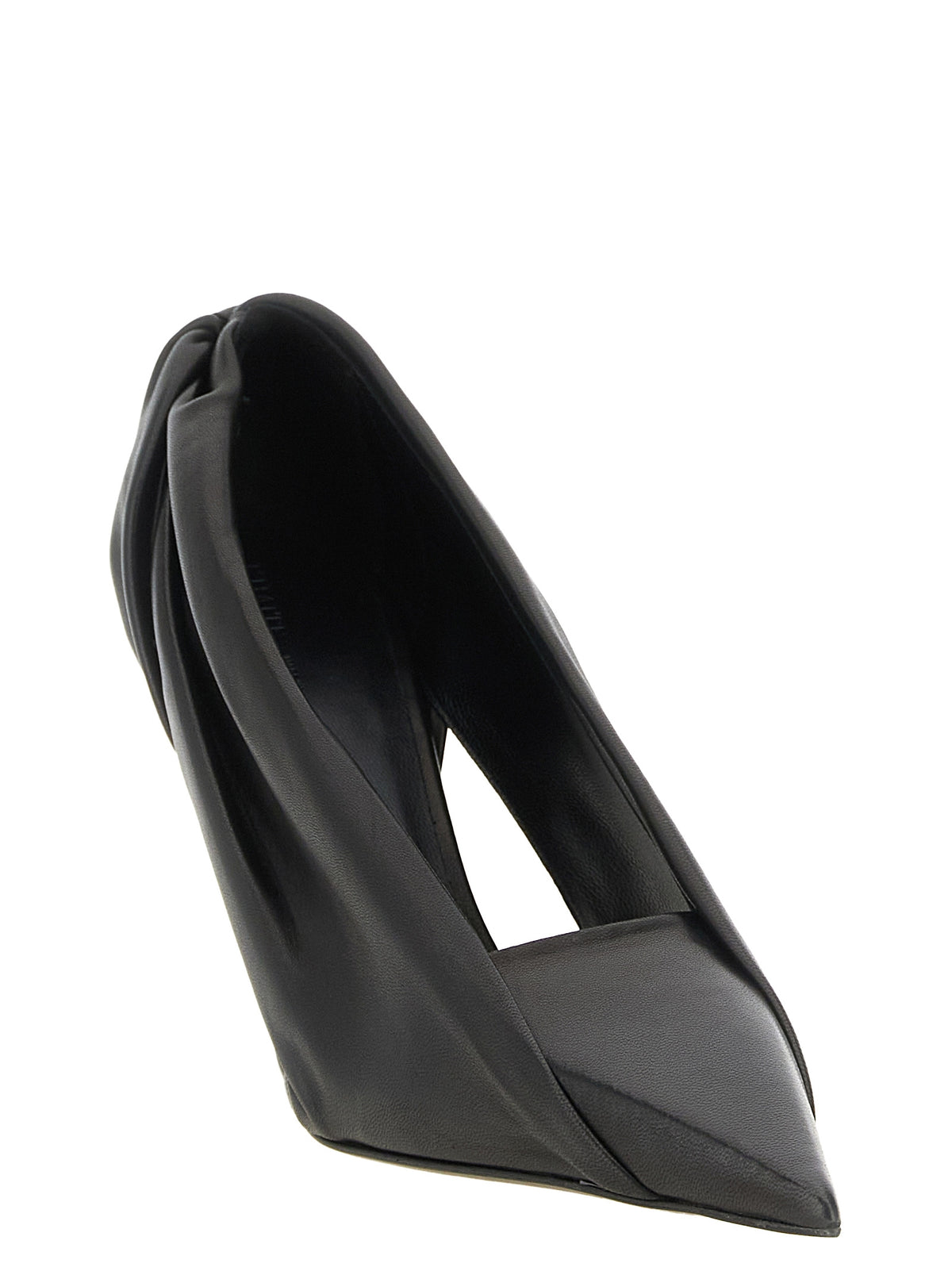 Khaite Black Calfskin High Heel Pumps