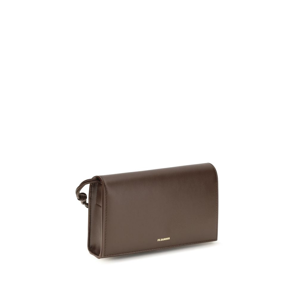 Jil Sander Brown Calf Leather Bos Taurus Wallet