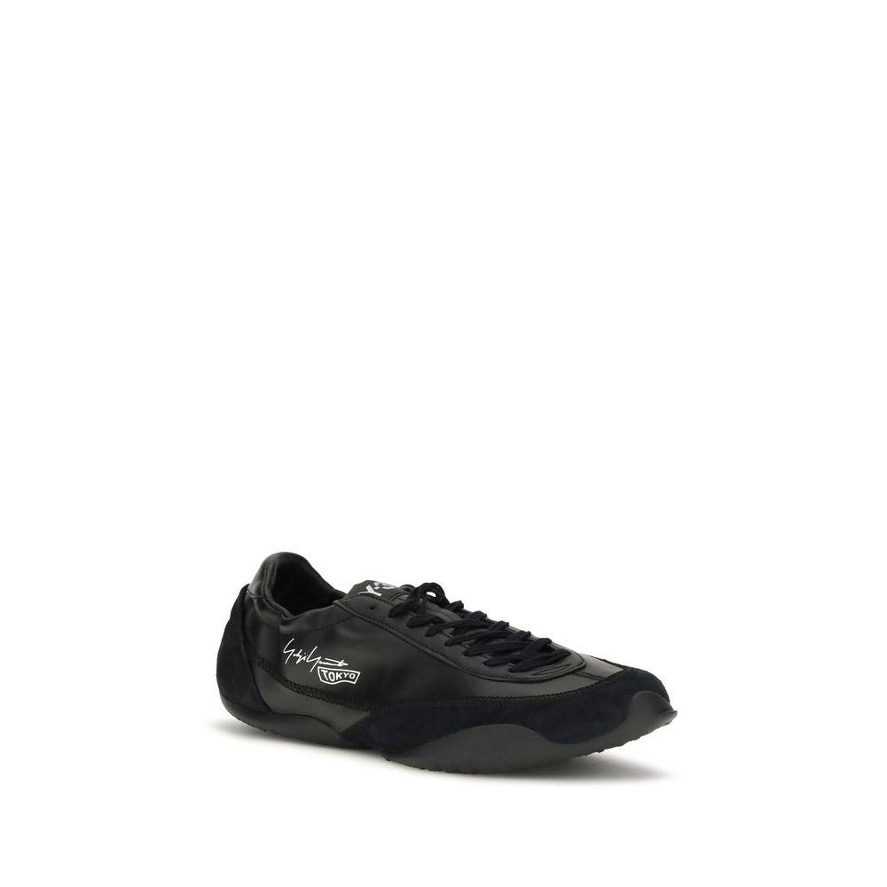 Y-3 Black Calf Leather Bos Taurus Athletic Sneakers