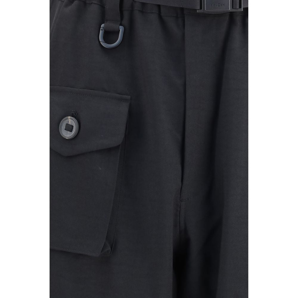Y-3 Black Polyester Athletic Pants