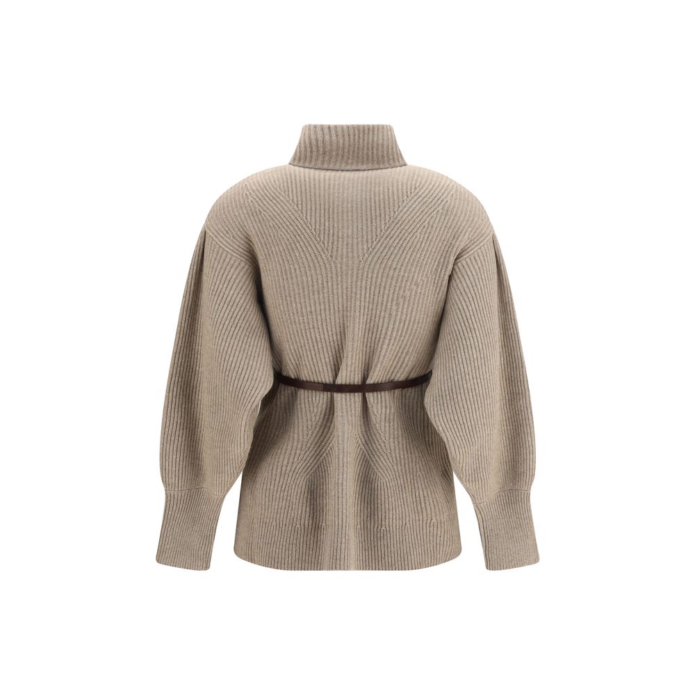 Brunello Cucinelli Beige Wool Oves Aries Cardigan