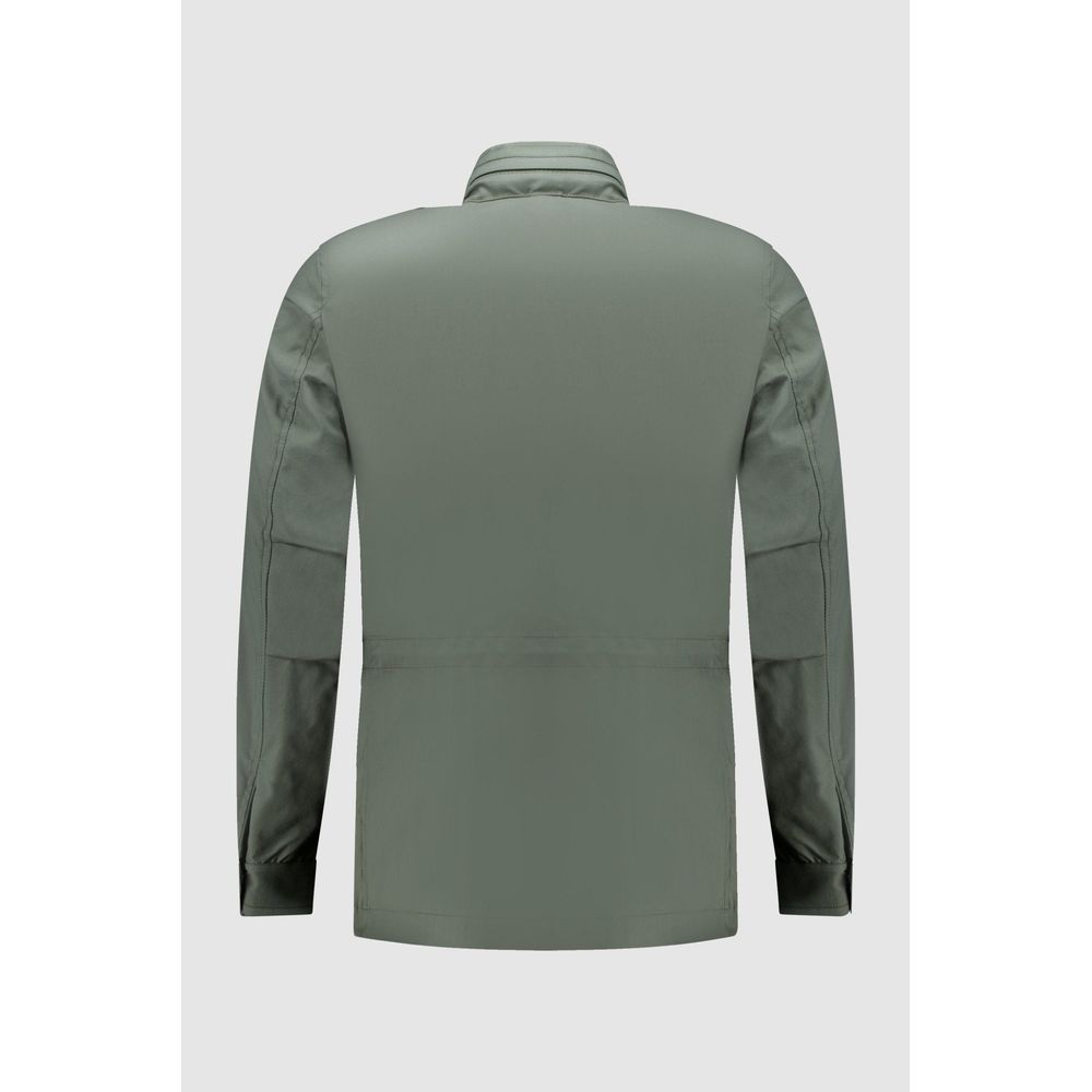 Autore Green Cotton Full-Length Jacket