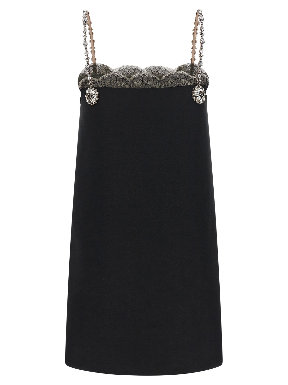 Valentino Garavani Black Virgin Wool Short Dress