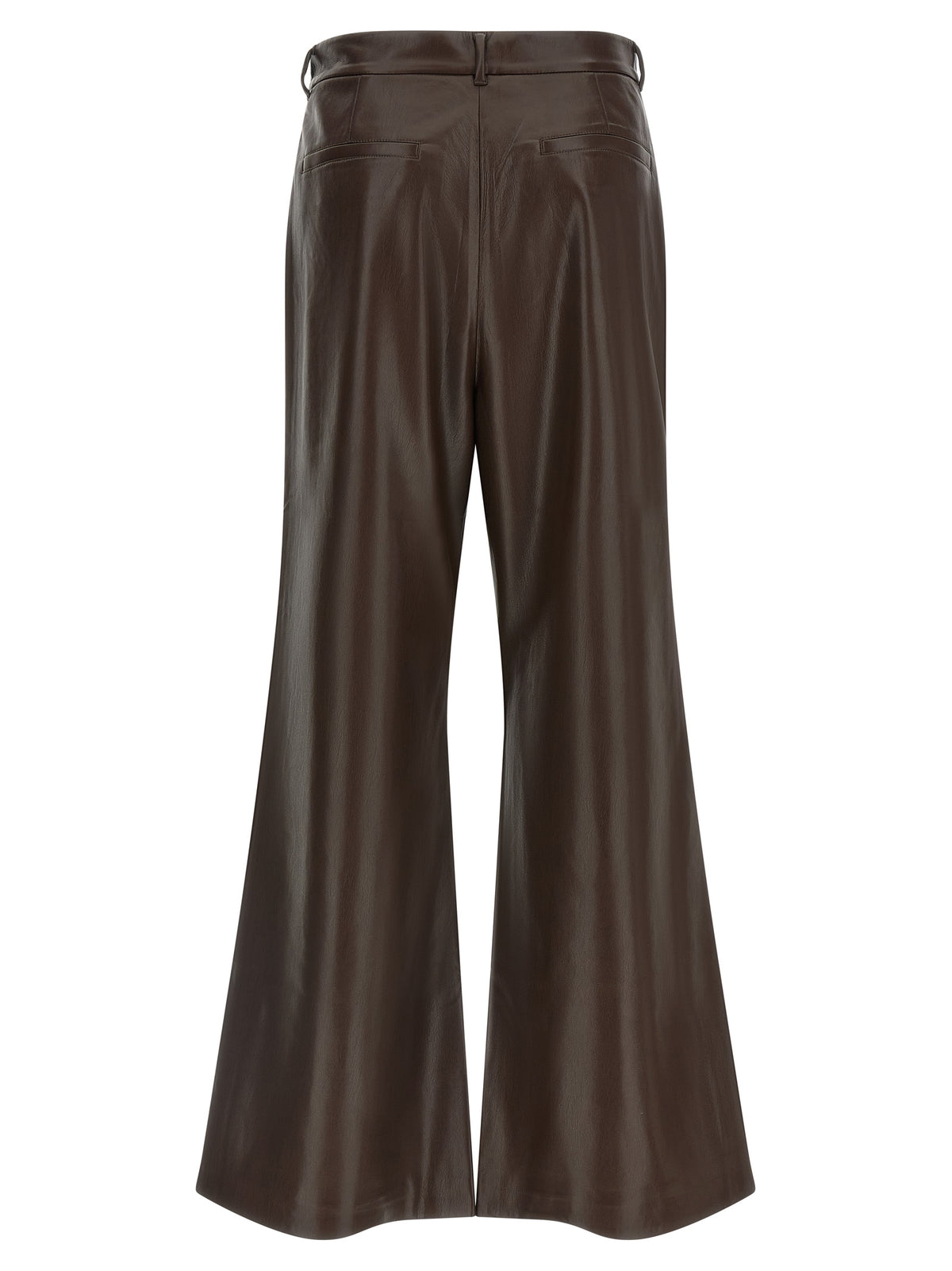 The Andamane Brown Polyester Flared Pants