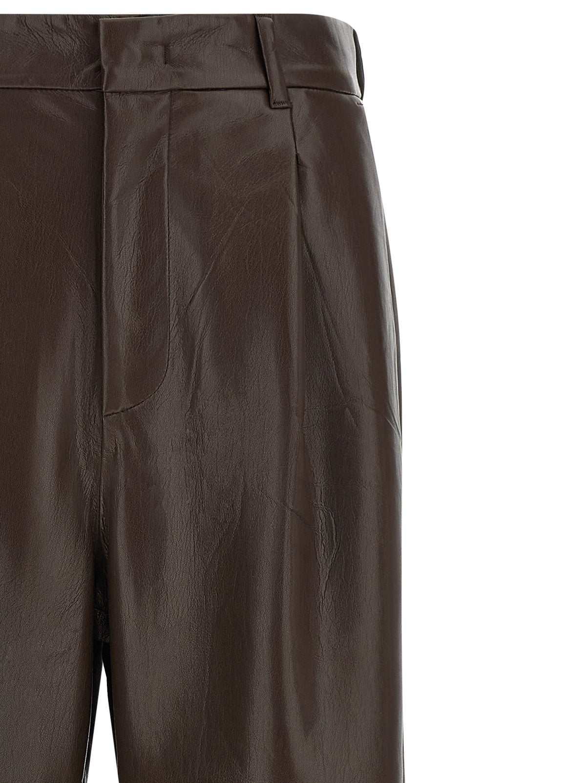 The Andamane Brown Polyester Flared Pants