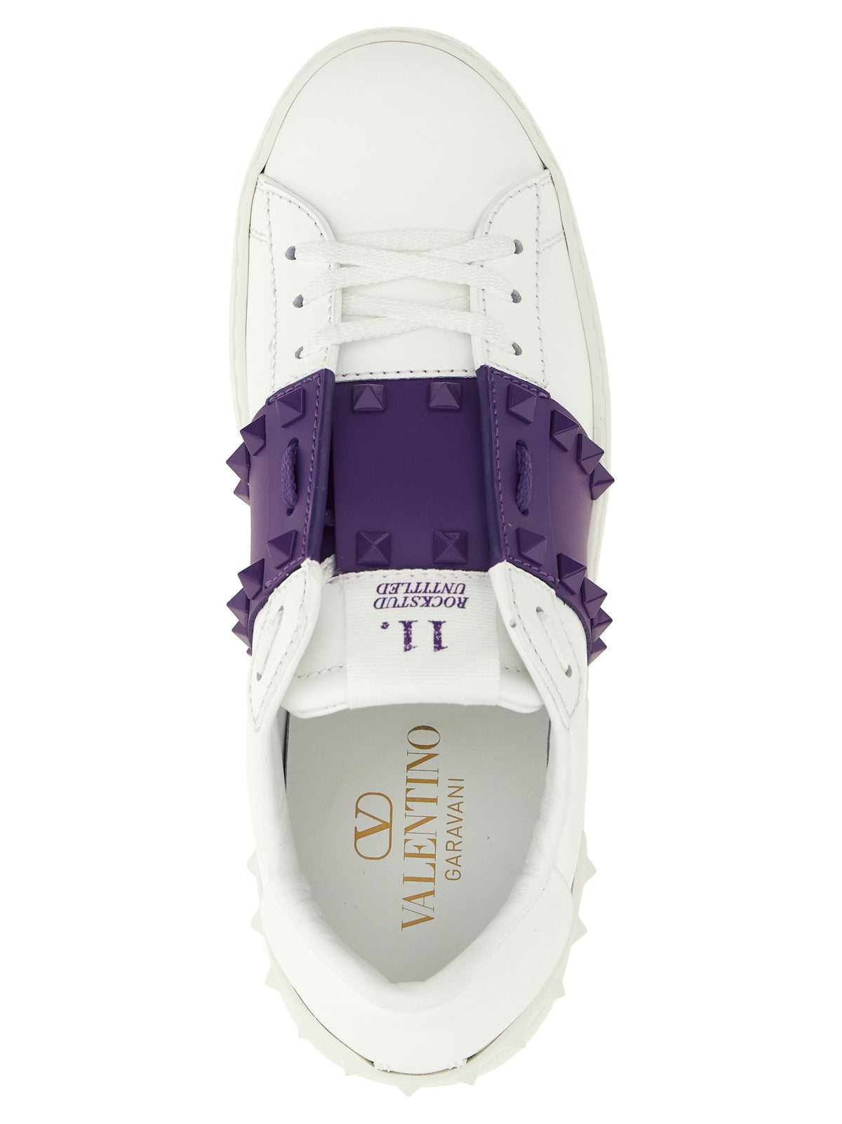 Valentino Garavani Purple Calfskin Low Top Sneakers