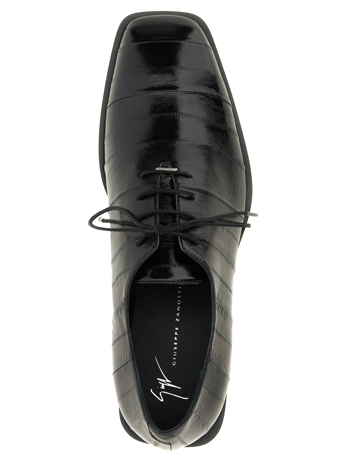 Giuseppe Zanotti Black Leather Oxfords And Derbies