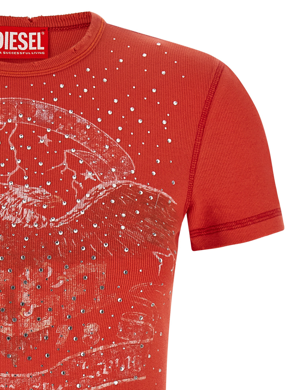 Diesel Red Cotton T-Shirt