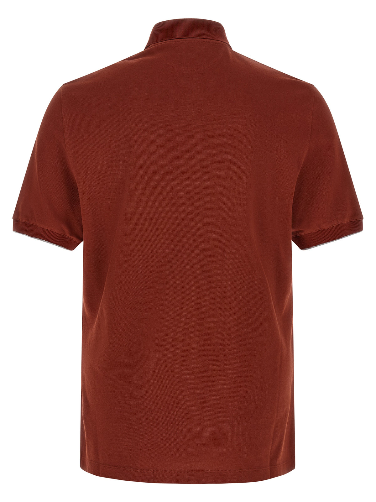 Brunello Cucinelli Red Cotton Polo Shirt