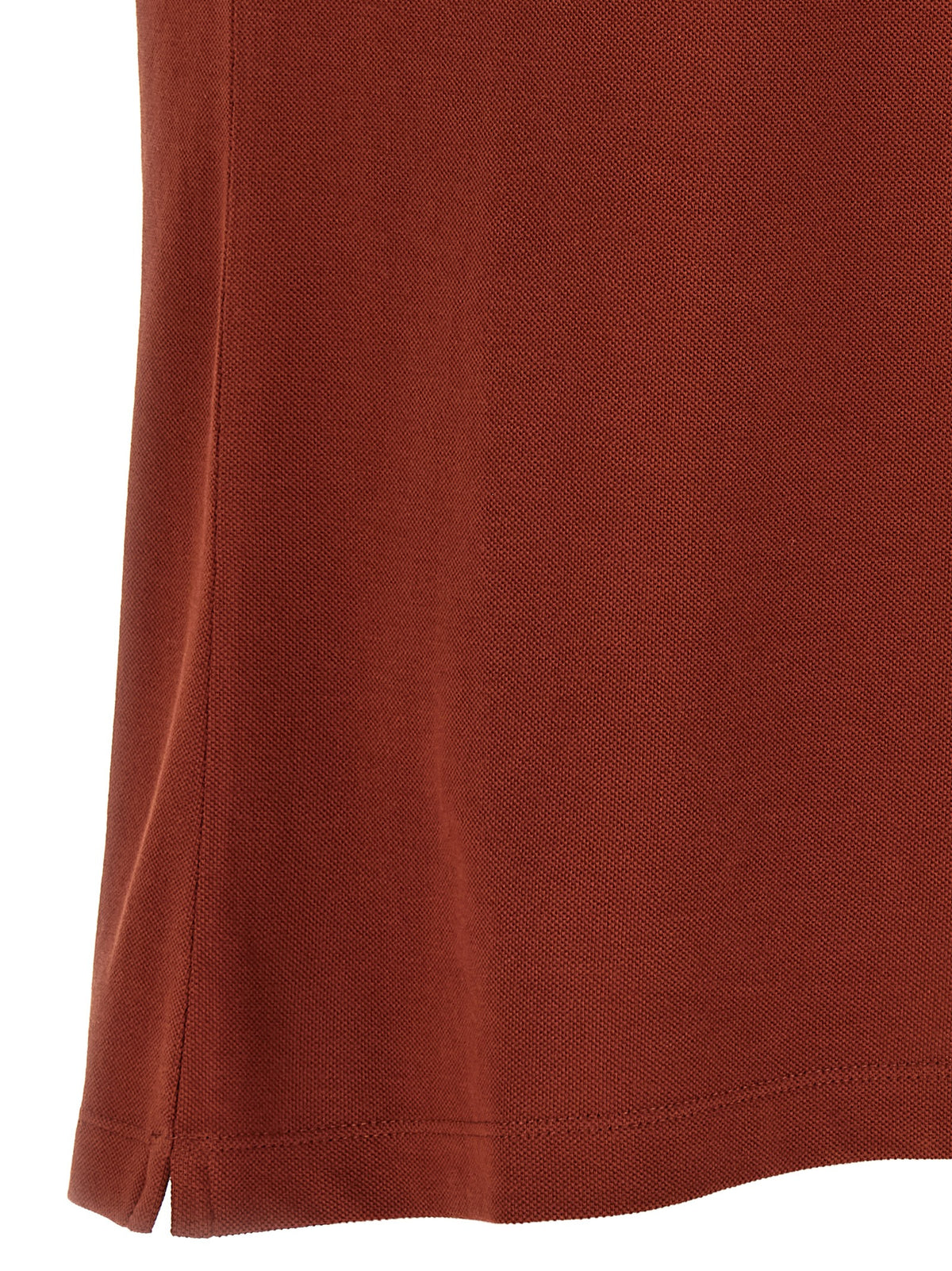 Brunello Cucinelli Red Cotton Polo Shirt