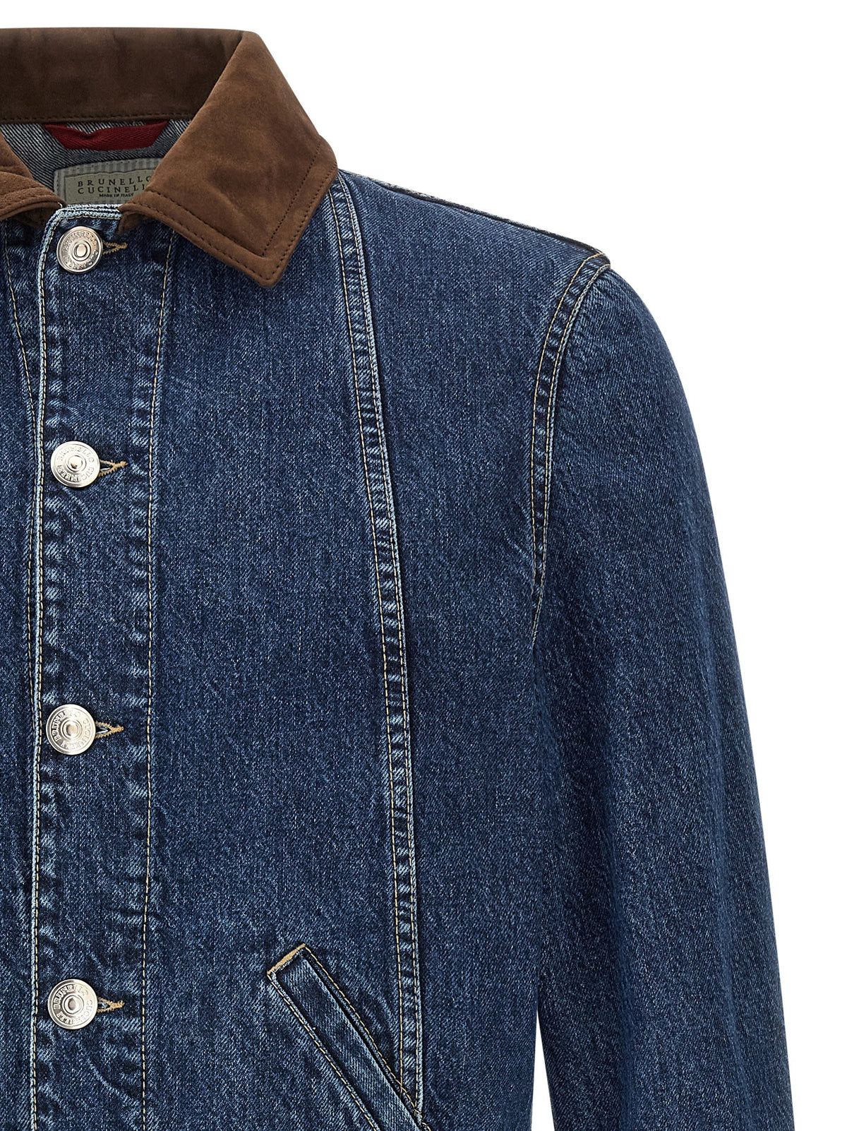 Brunello Cucinelli Blue Cotton Denim Jacket
