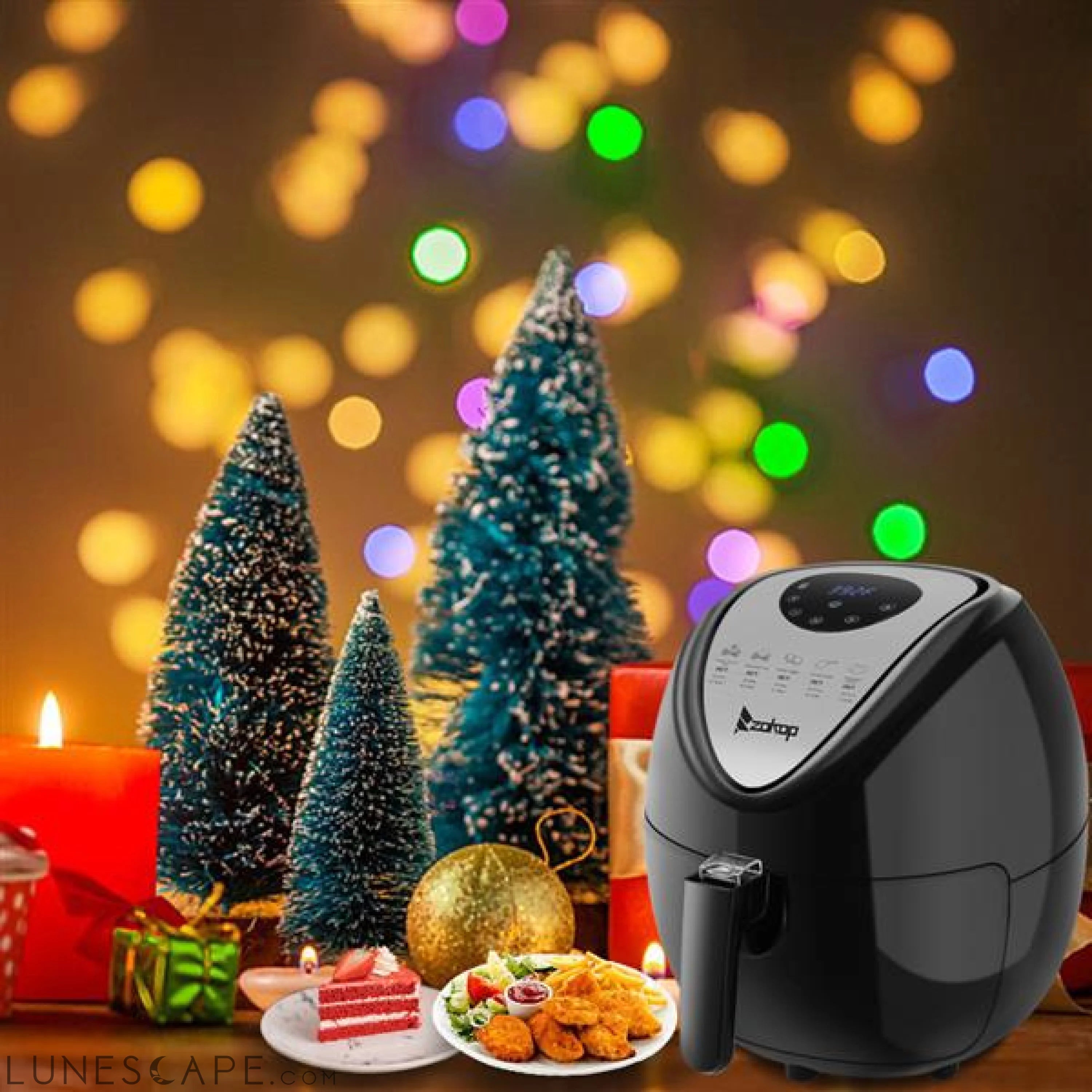 120V 1800W 5.3 L Air Fryer Computer Model LUNESCAPE