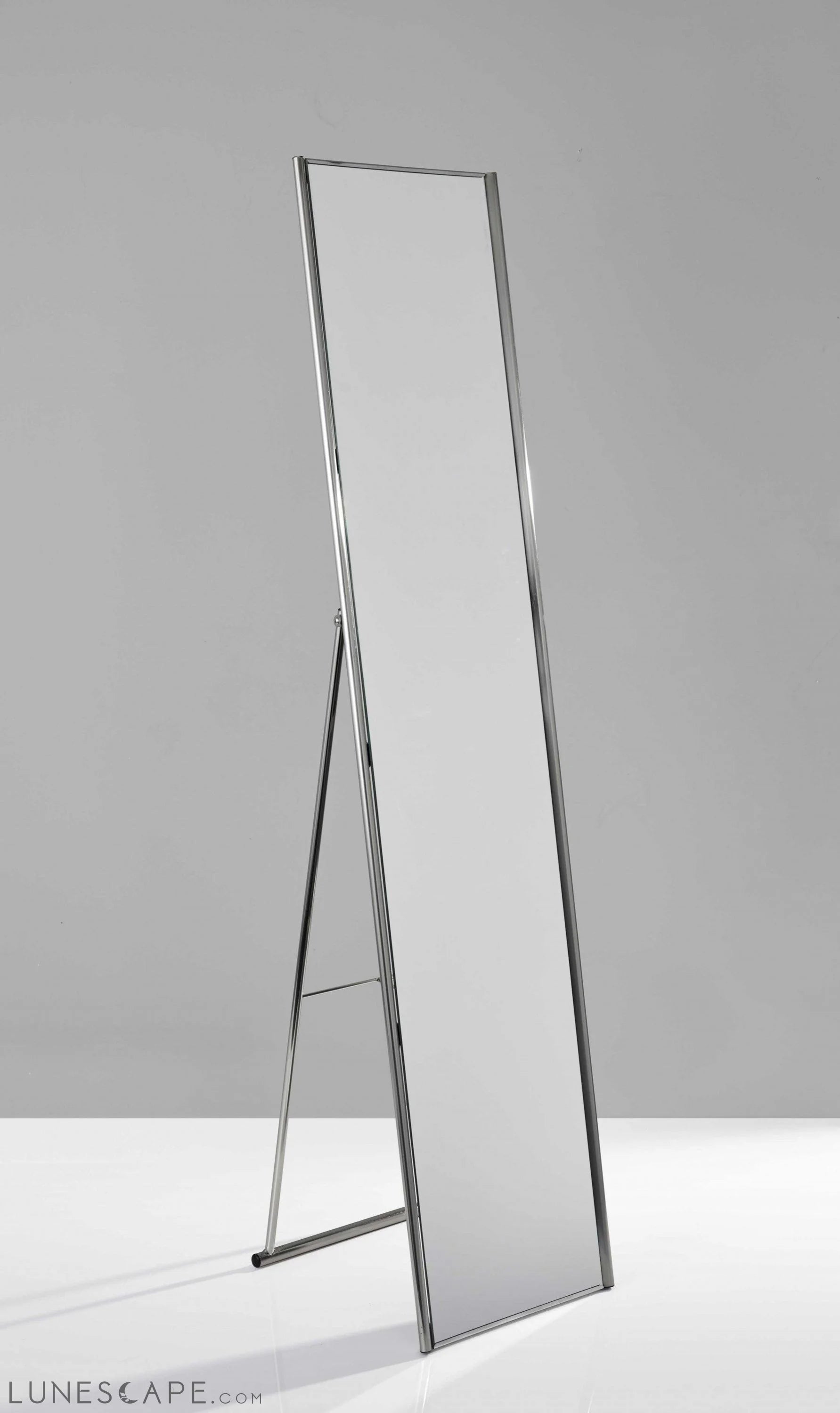 13.5" X 14.5" X 59" Brushed steel  Floor Mirror LUNESCAPE