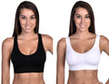 Most Comfortable Bra Top Black and White - 2 Pack LUNESCAPE