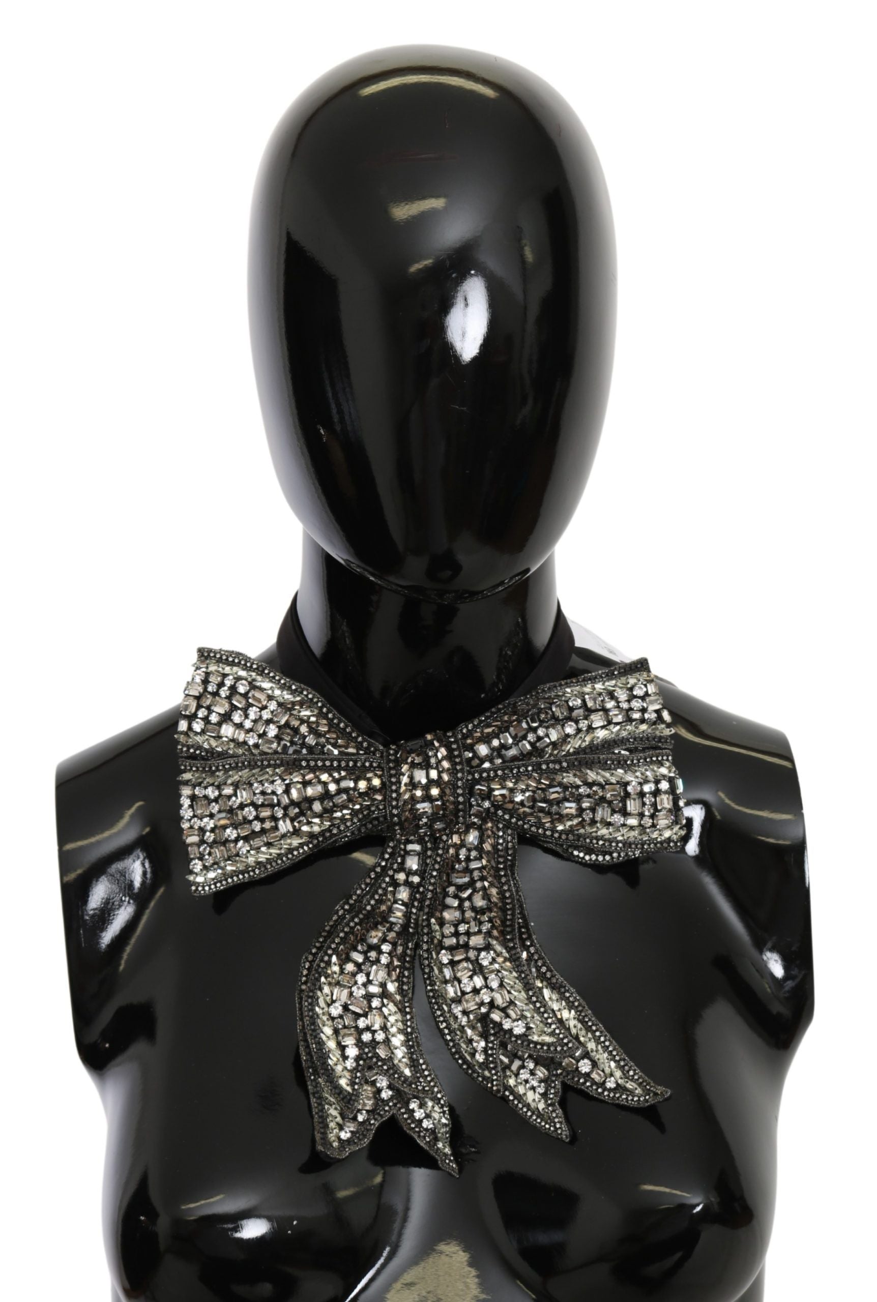 Dolce & Gabbana Elegant Silver Silk Bowtie LUNESCAPE