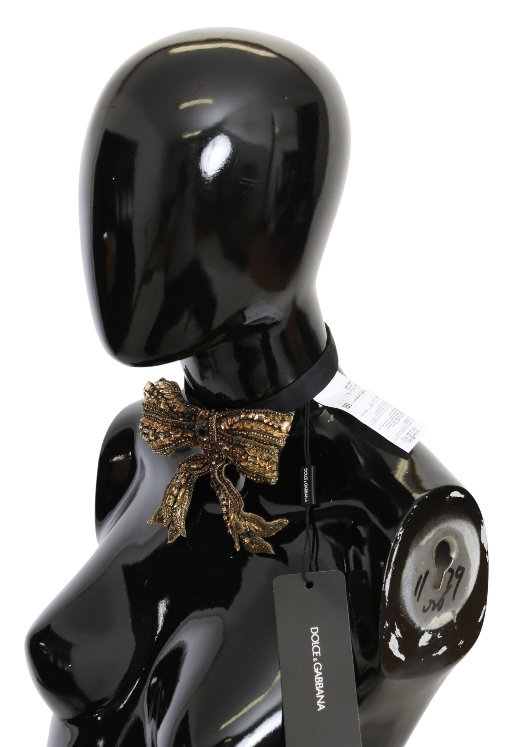 Dolce & Gabbana Elegant Silk Gold Bowtie - Dazzle in Style LUNESCAPE