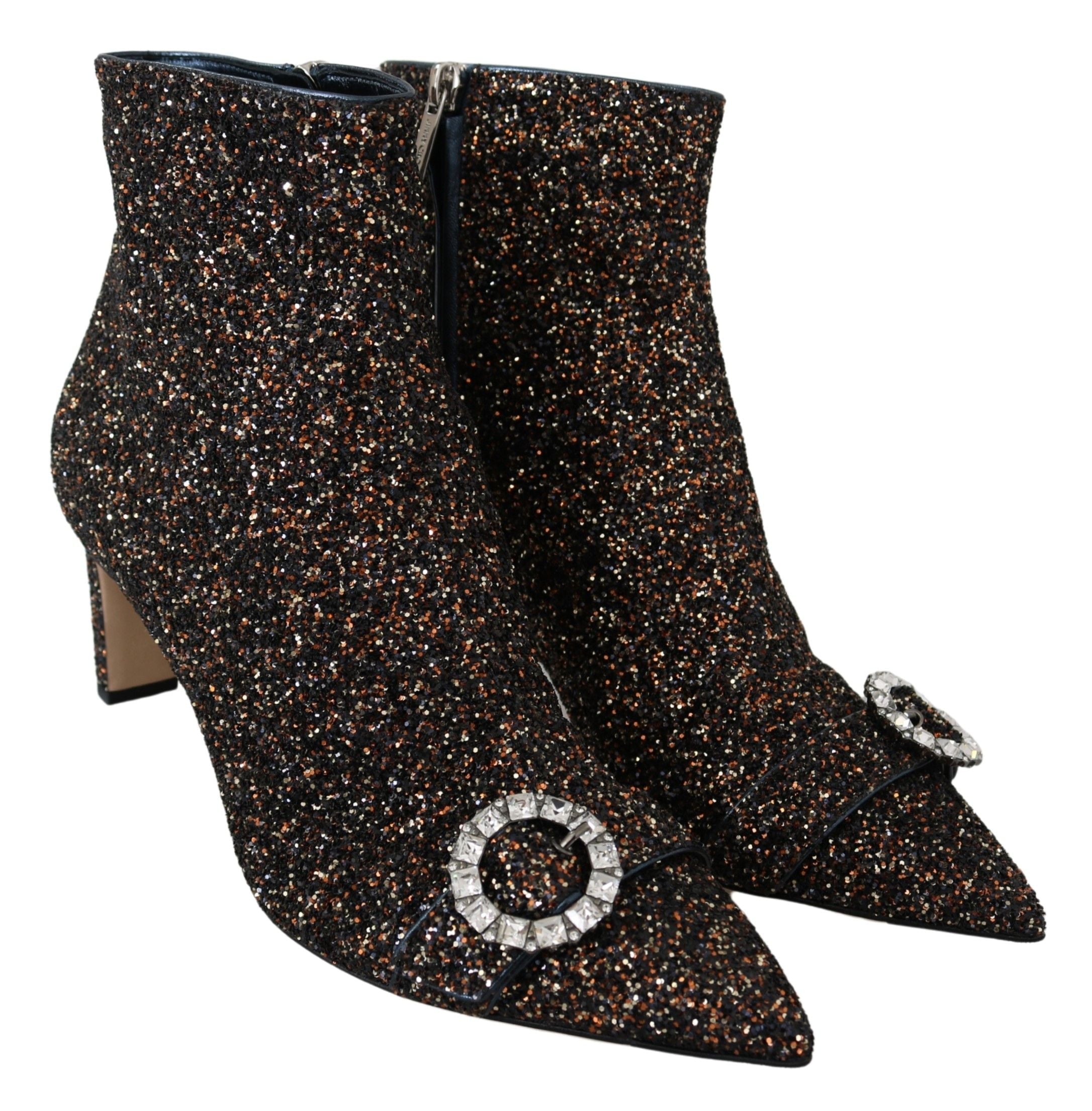 Jimmy Choo Amethyst Mix Hanover Heeled Glitter Boots LUNESCAPE