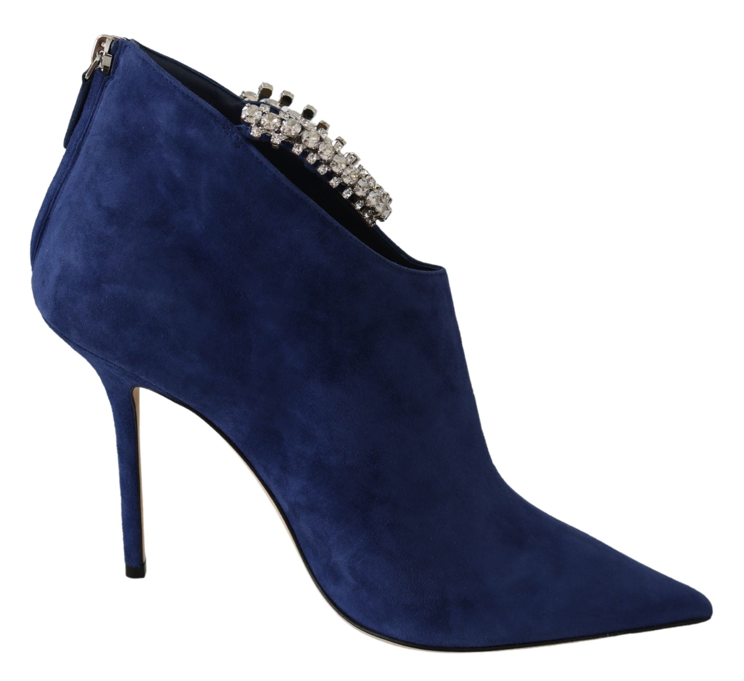 Jimmy Choo Pop Blue Crystal-Strap Heeled Boots LUNESCAPE