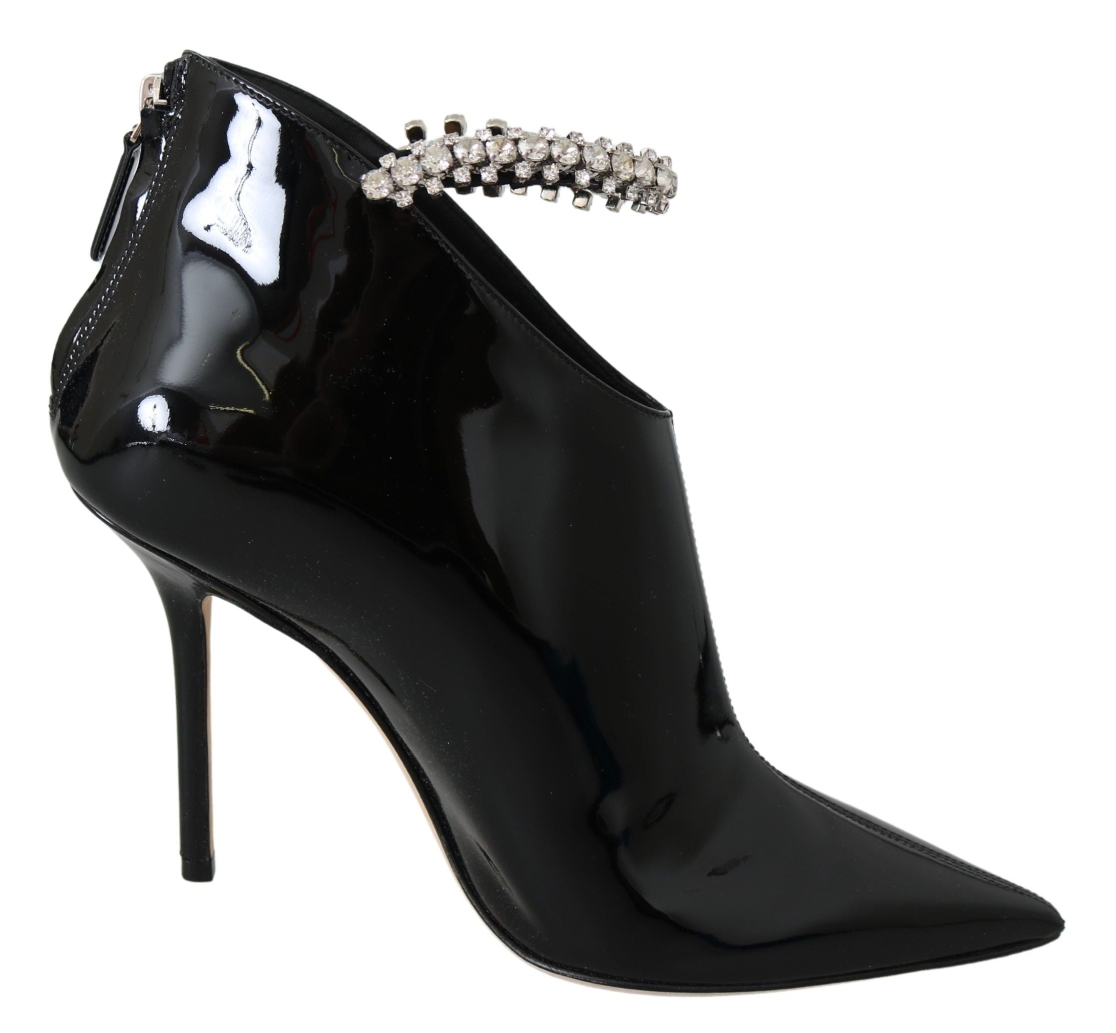 Jimmy Choo Elegant Black Patent Heeled Boots LUNESCAPE