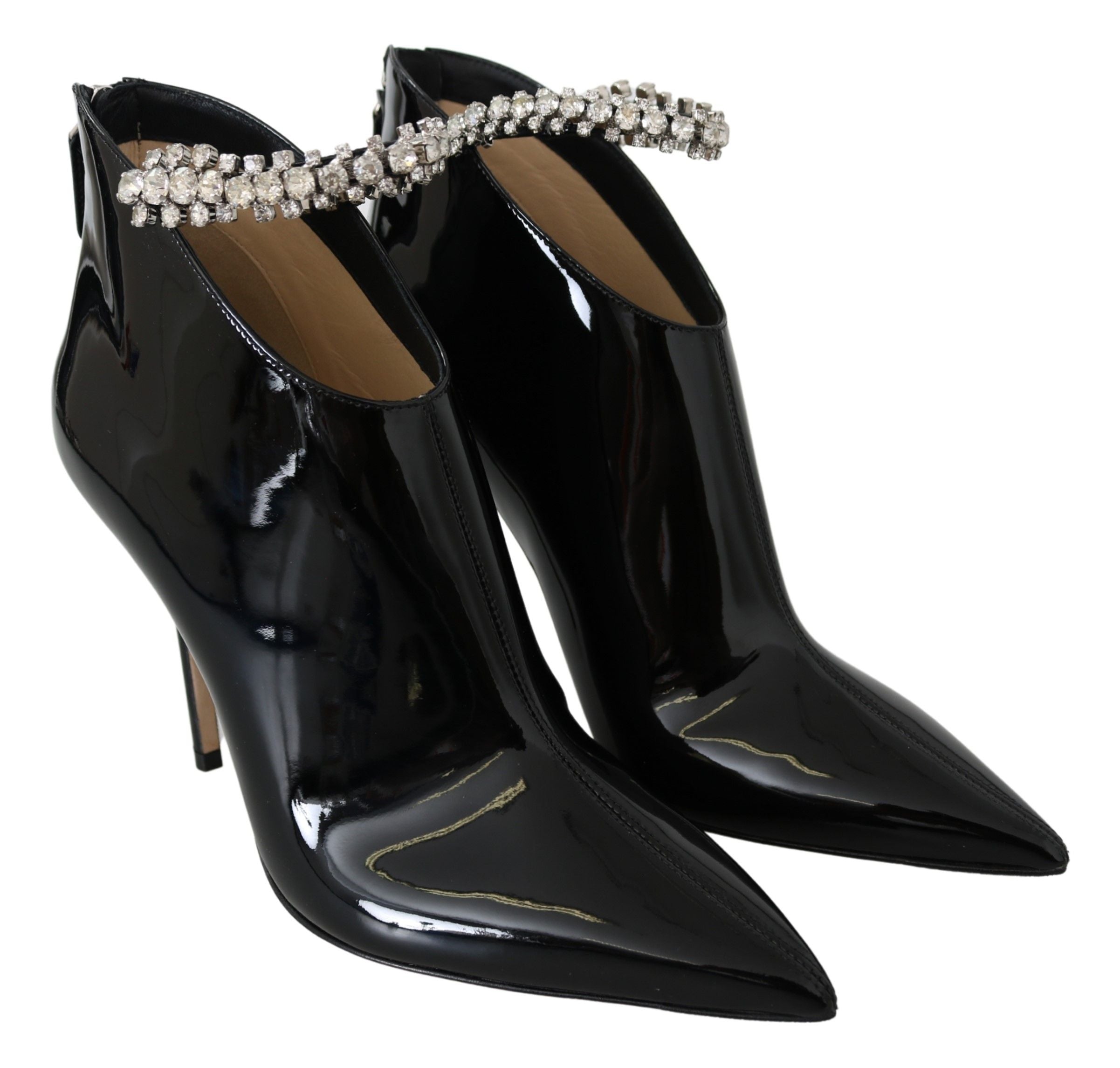 Jimmy Choo Elegant Black Patent Heeled Boots LUNESCAPE