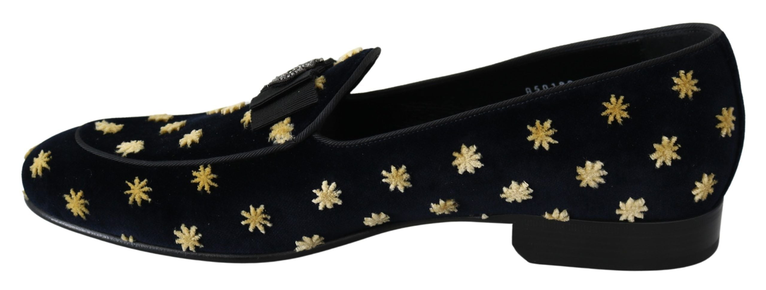 Dolce & Gabbana Blue Velvet Crown Loafer