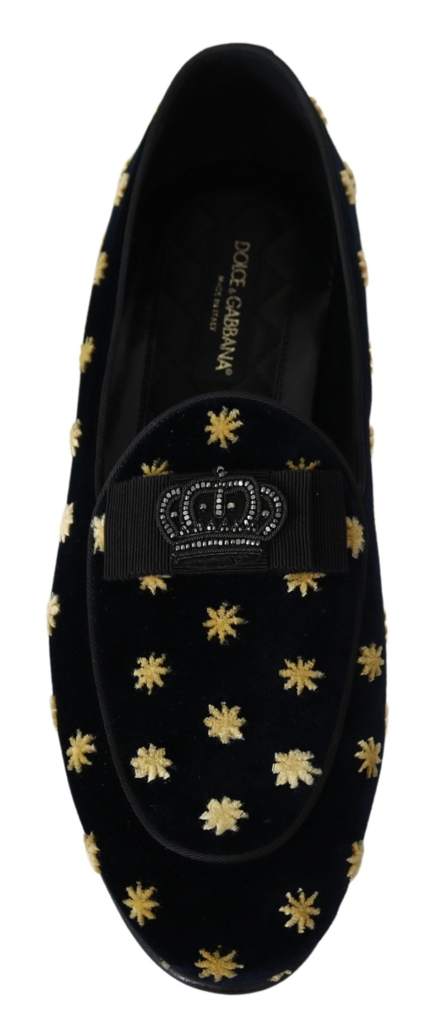 Dolce & Gabbana Blue Velvet Crown Loafer