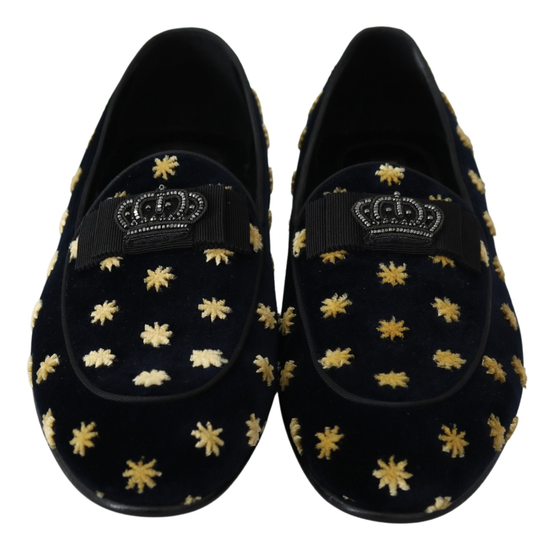 Dolce & Gabbana Blue Velvet Crown Loafer