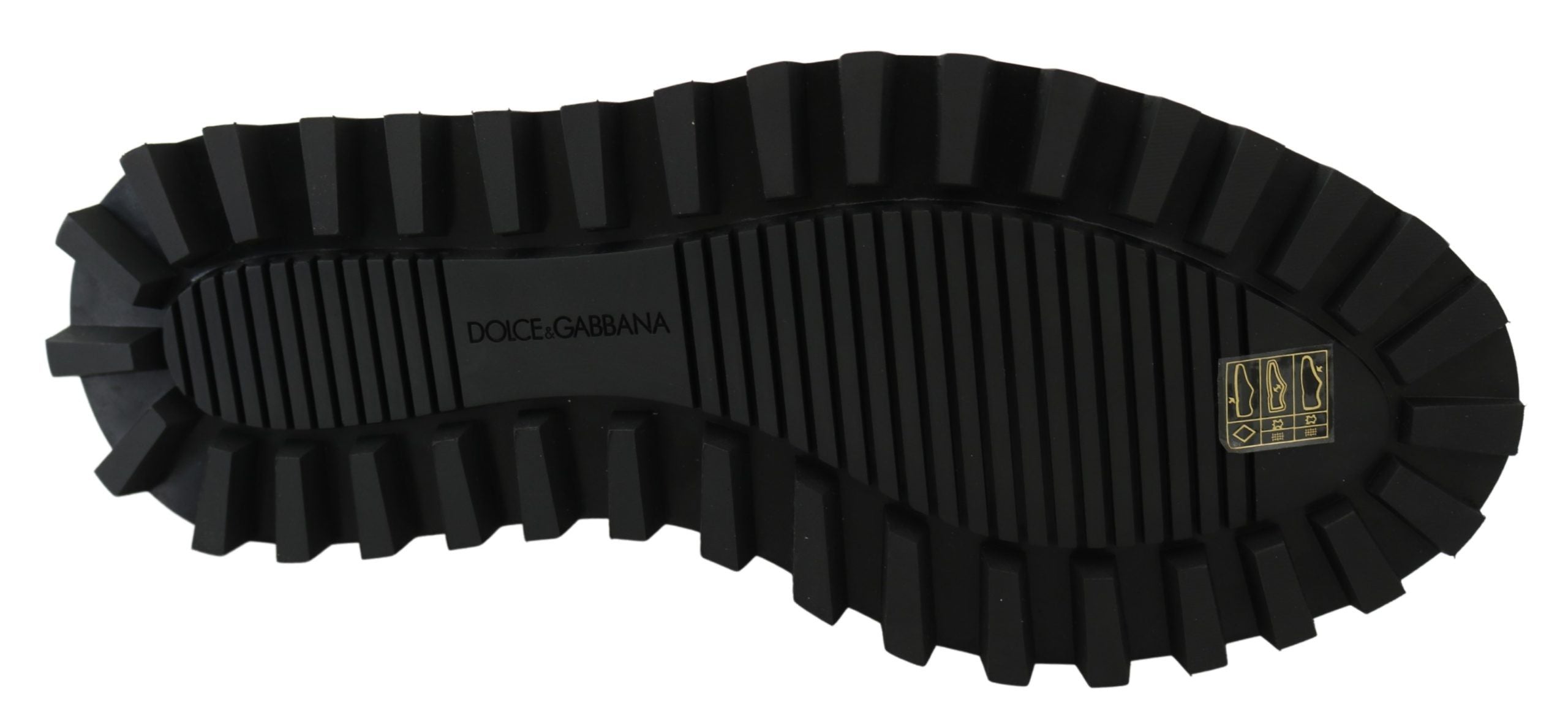 Dolce & Gabbana Black Rubberized Calfskin Chunky Derby Vulcano Shoes LUNESCAPE