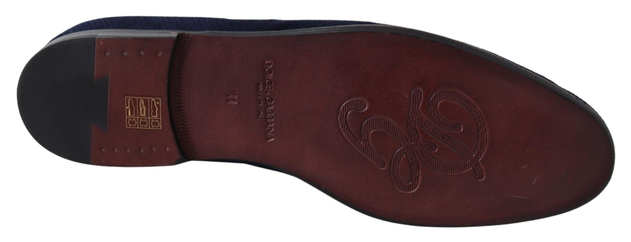 Dolce & Gabbana Blue Suede Caiman Loafers Slippers Shoes LUNESCAPE