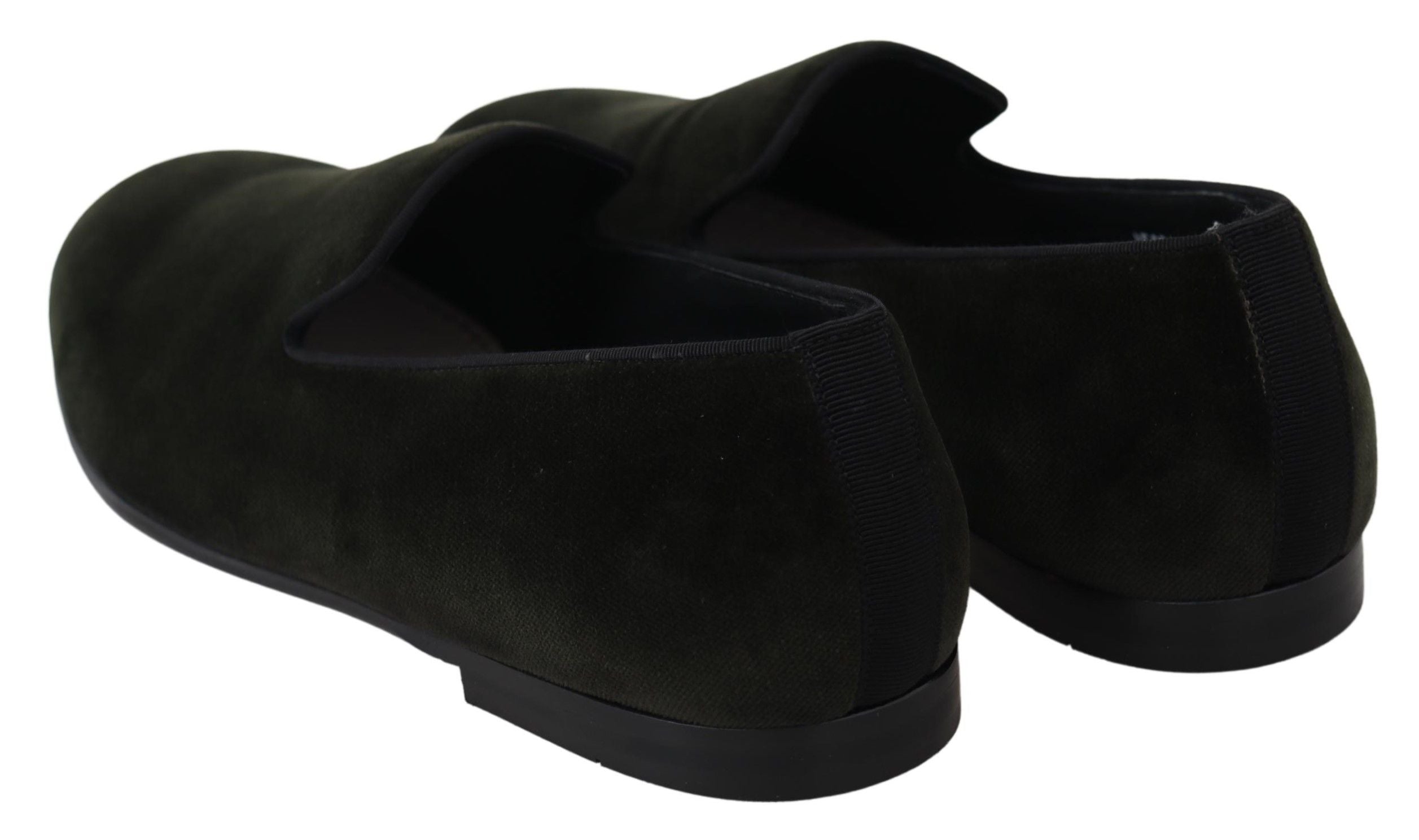 Dolce & Gabbana Green Velvet Slip On Mens Loafers Shoes LUNESCAPE